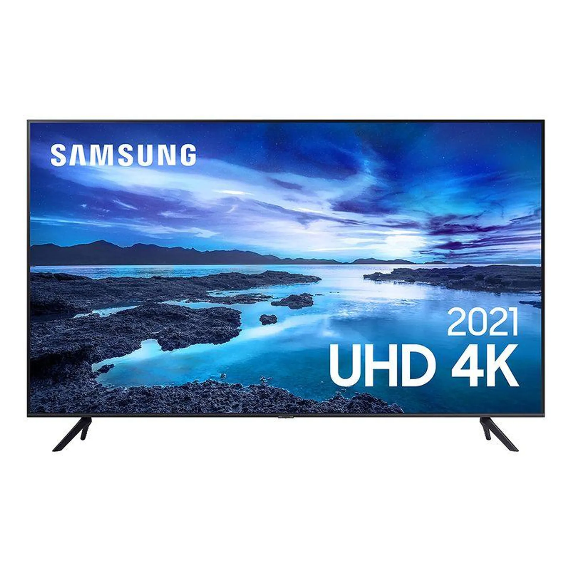 Smart TV Samsung 55” Cinza AU7700 – Bivolt