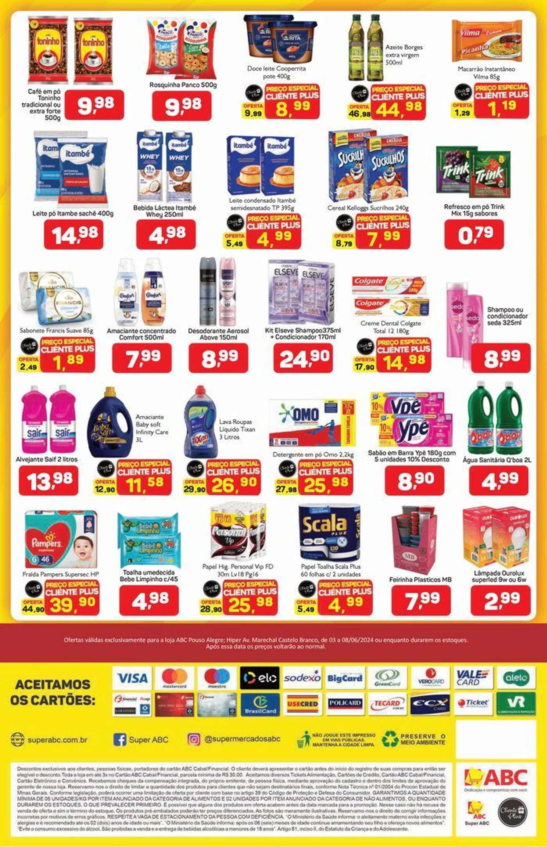 Encarte de Supermercados ABC Oferta Semanal Varejo - Pouso Alegre 4 de junho até 8 de junho 2024 - Pagina 2