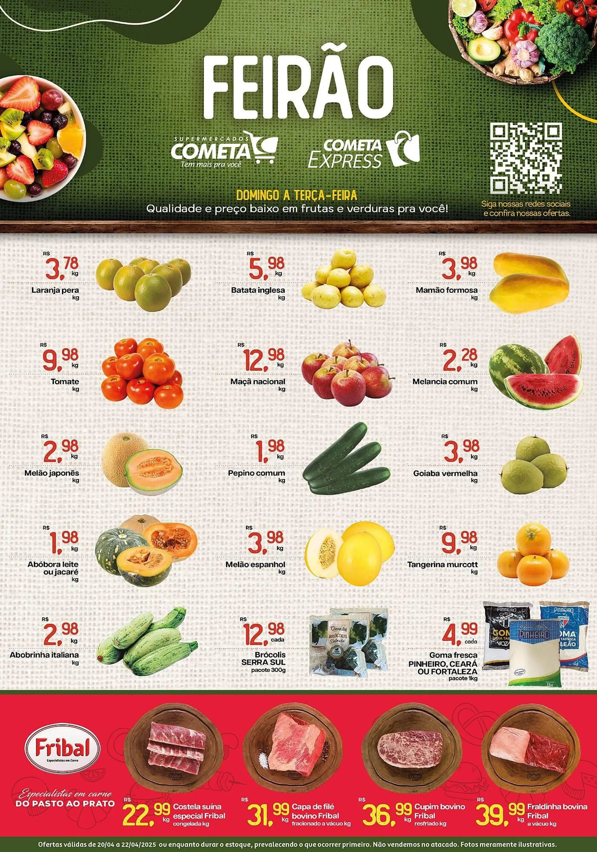 Encarte de Catálogo Cometa Supermercados 21 de abril até 22 de abril 2025 - Pagina 1