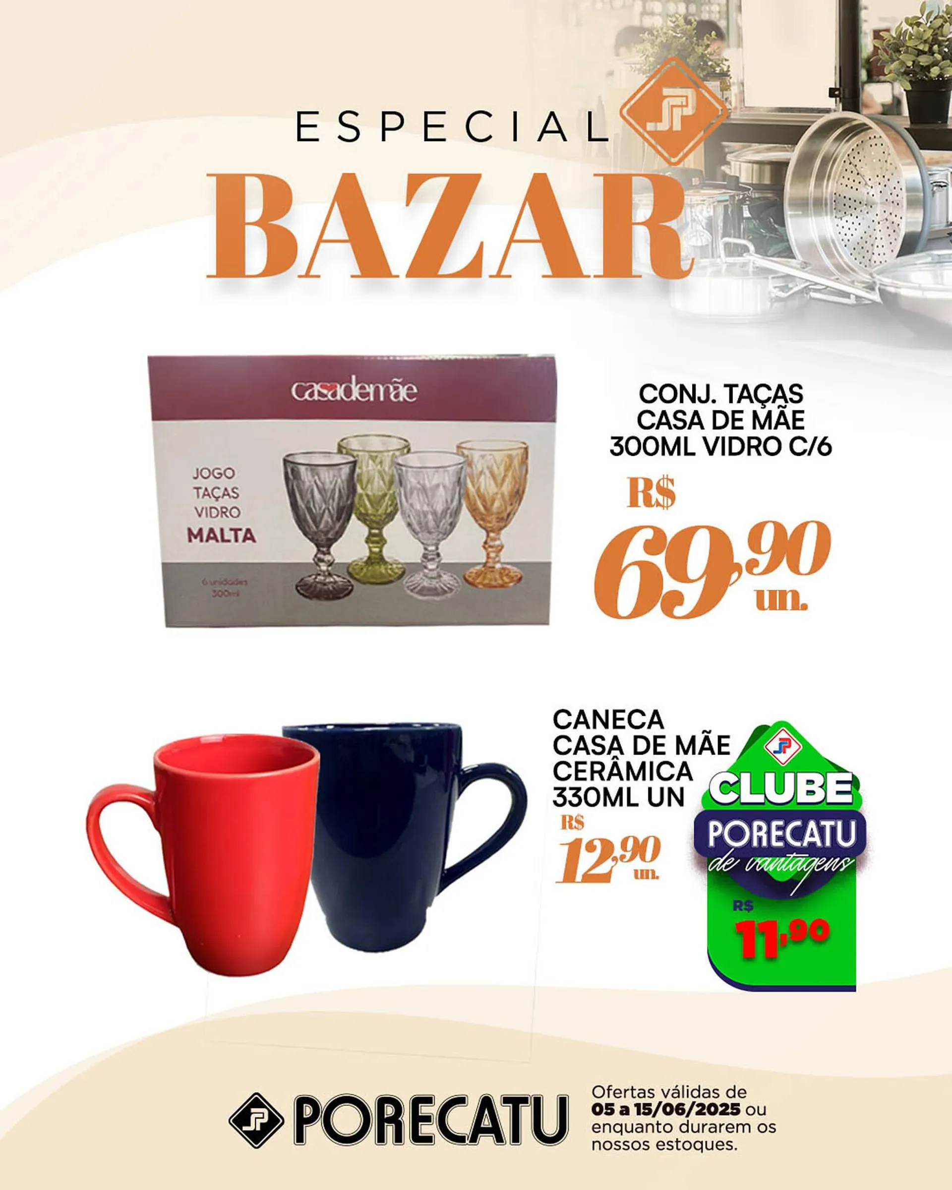 Encarte de Catálogo Supermercado Porecatu 6 de junho até 15 de junho 2025 - Pagina 1