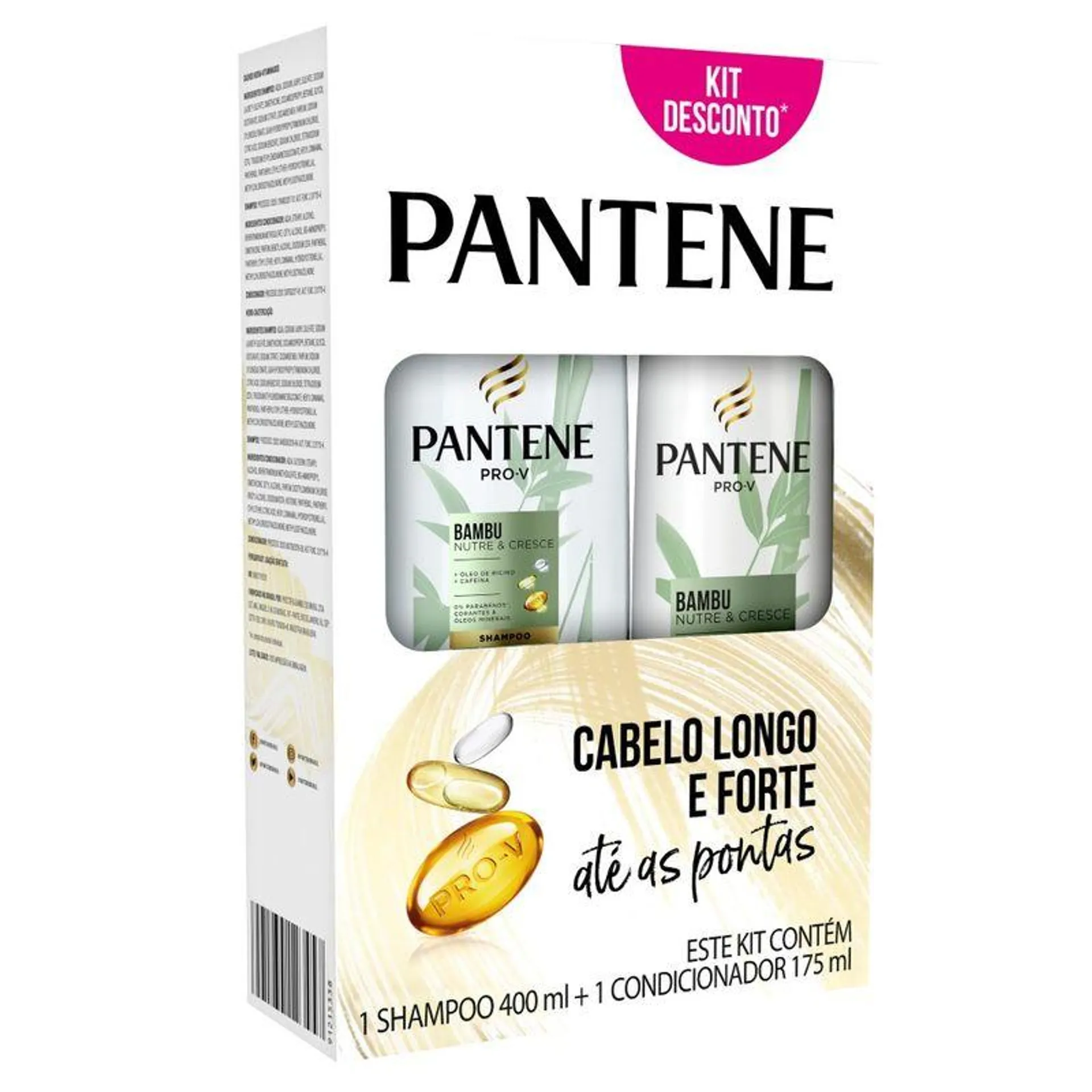 Kit Pantene Bambu Shampoo 400ml + Condicionador 175ml