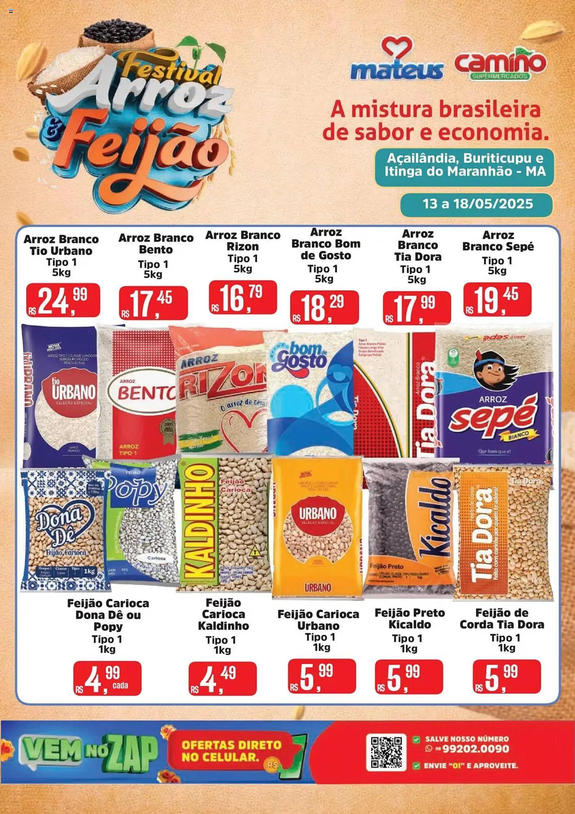 Encarte de Catálogo Supermercados Mateus 13 de maio até 18 de maio 2025 - Pagina 1