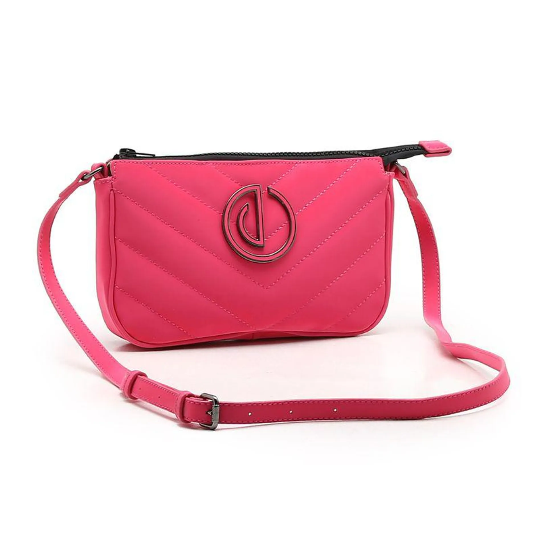 Bolsa Pequena Tiracolo Rosa Matelassê Shoulder Bag