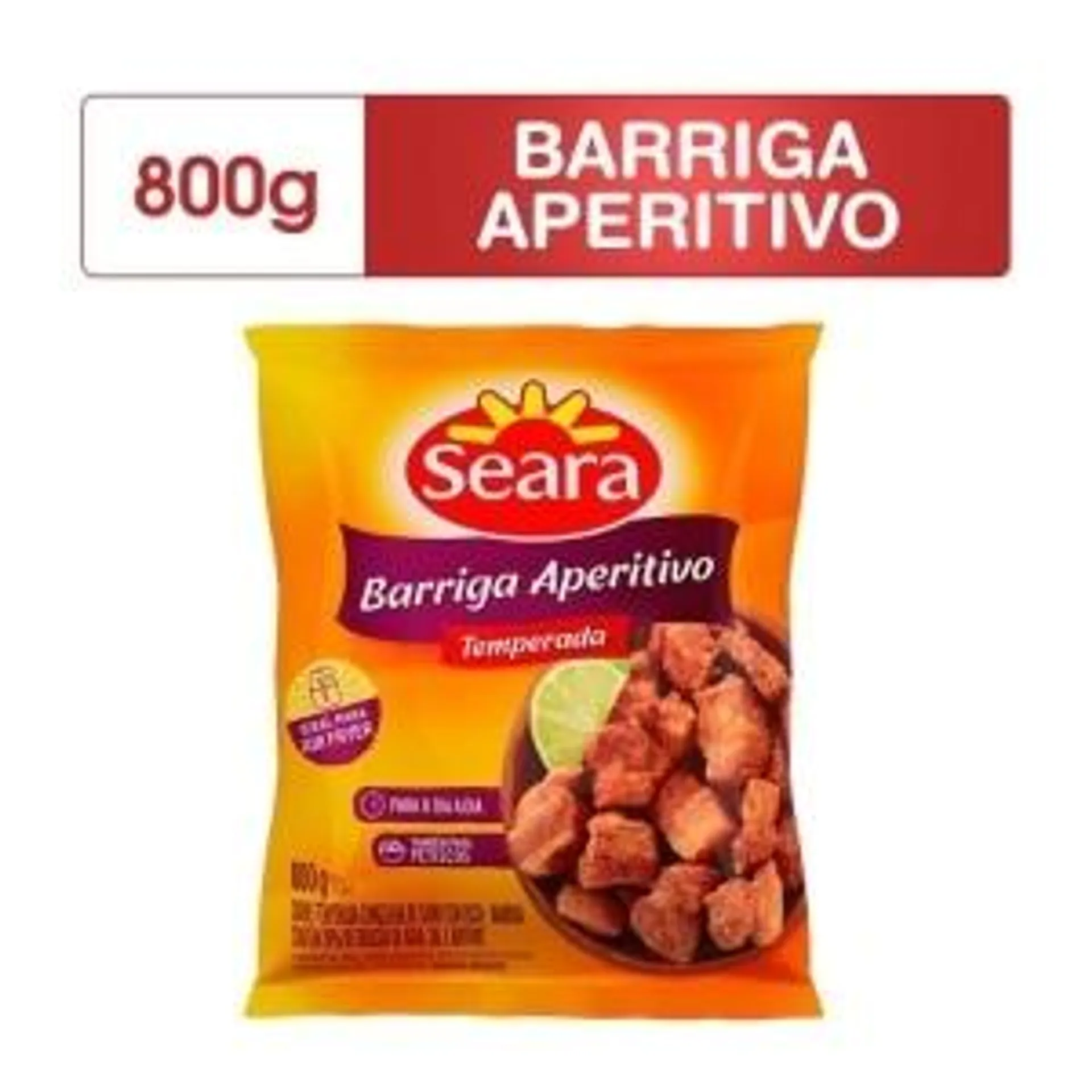 Barriga Aperitivo Seara Congelado Temperado 800g