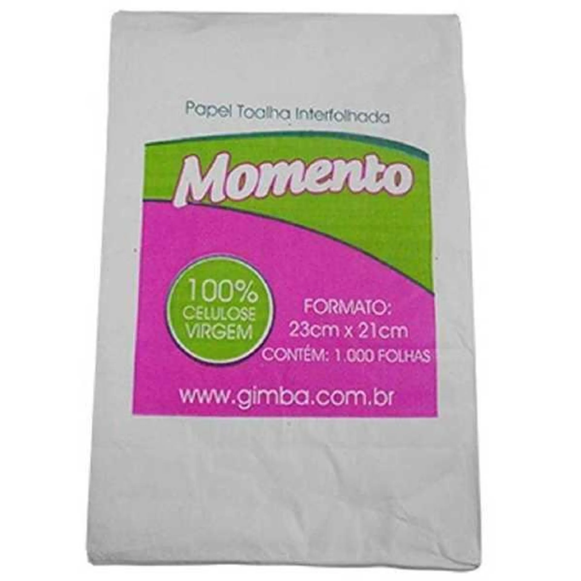 Papel Toalha Interfolha 2 Dobras 23x21cm PT 1000 FL Momento