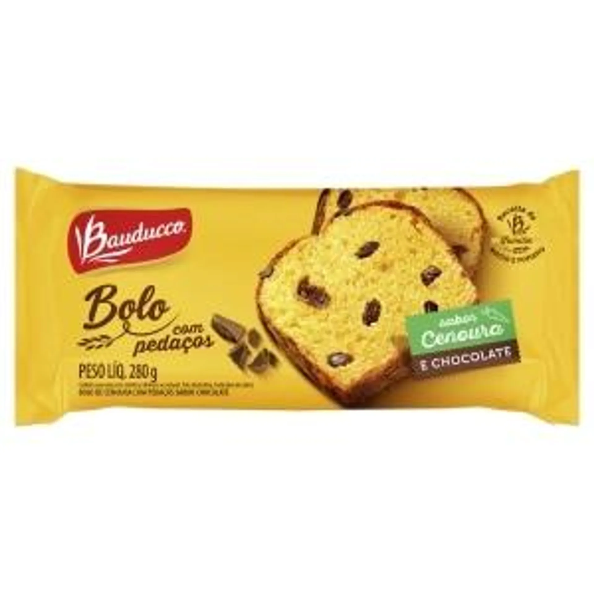 Bolo Bauducco Cenoura com Pedaços de Chocolate 280g