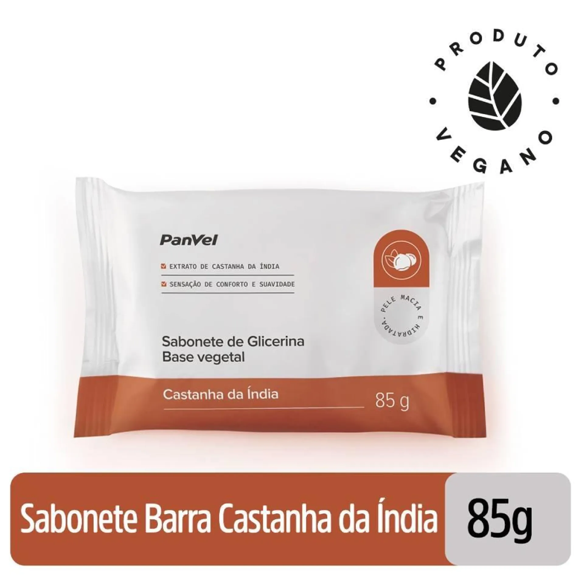 Sabonete Em Barra Glicerinado Panvel Castanha 85g