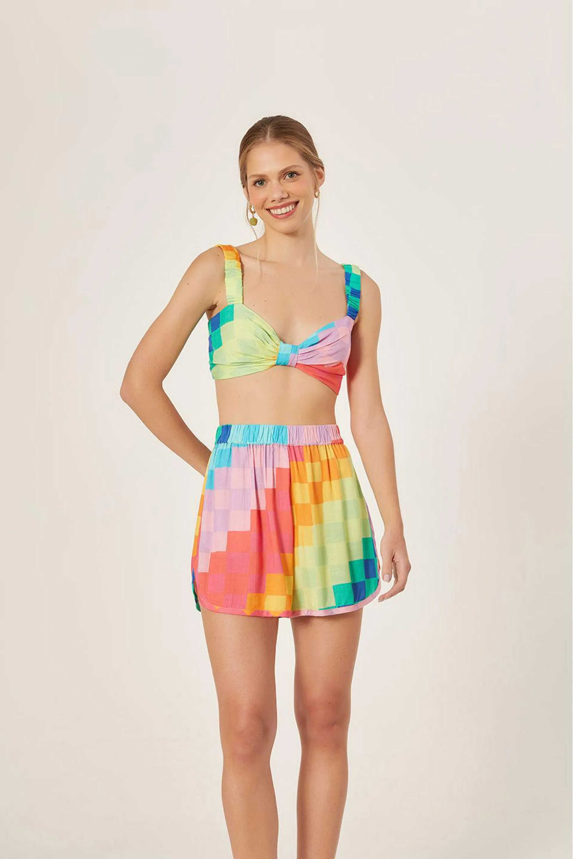 Top Estampa Plaid