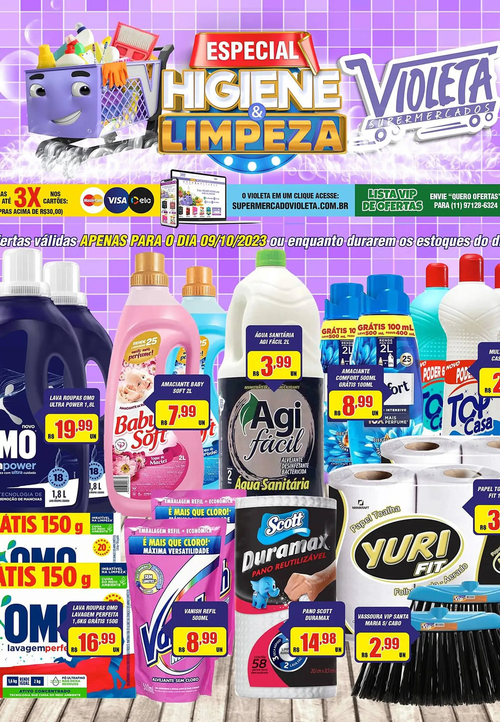 Encarte de Catálogo Violeta Supermercados 8 de outubro até 15 de outubro 2023 - Pagina 1