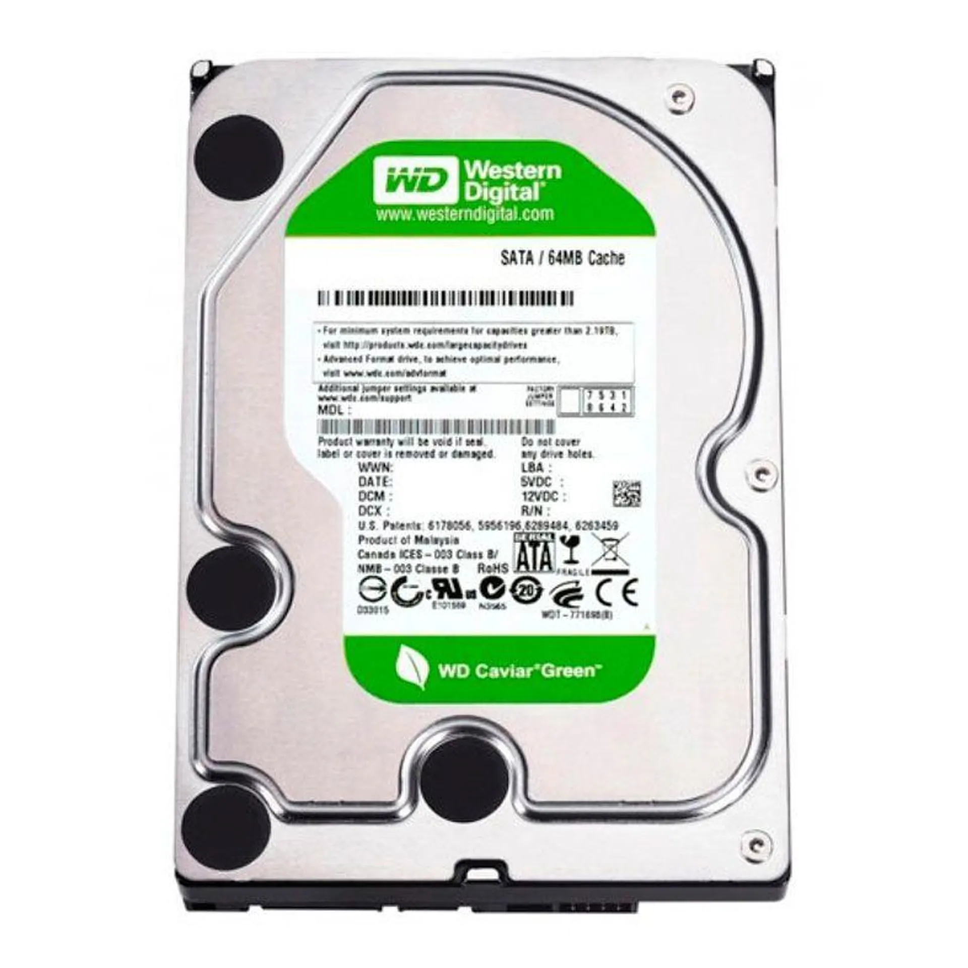 HD WD Green 1TB 3.5" Sata III 6GB/s, WD10EURX