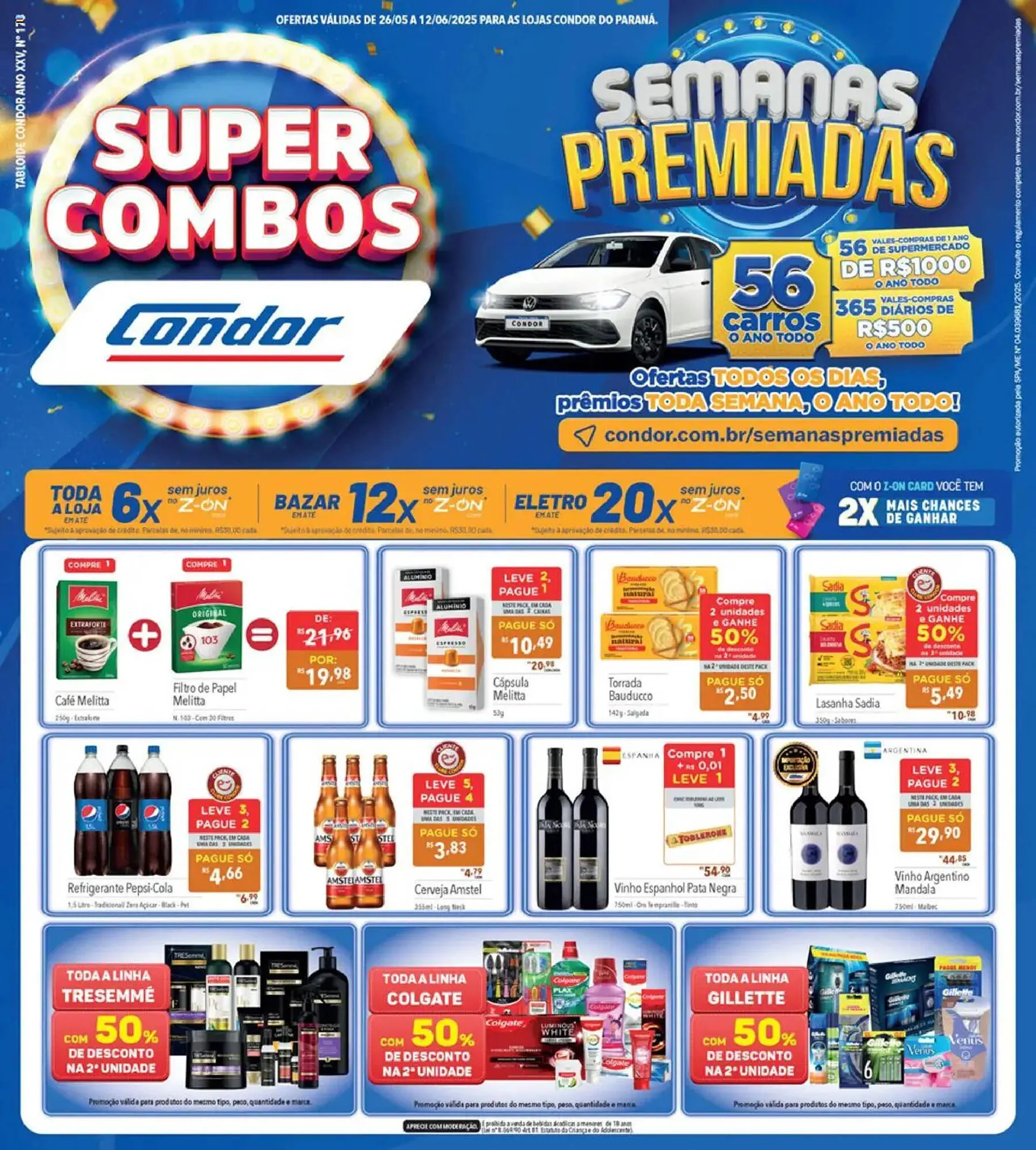 Encarte de Catálogo Supermercados Condor 26 de maio até 13 de junho 2025 - Pagina 1