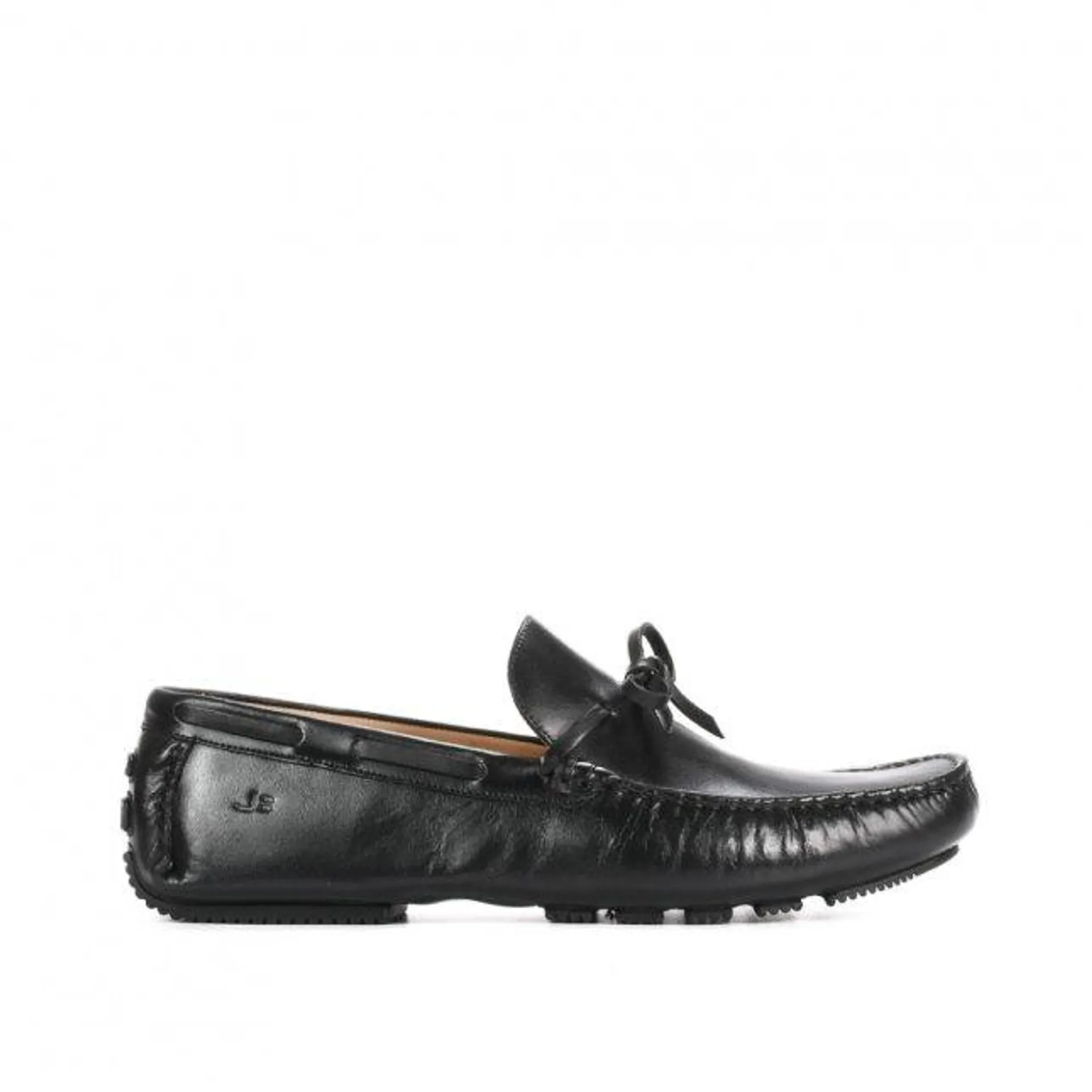 Mocassim Masculino Couro Preto Laço