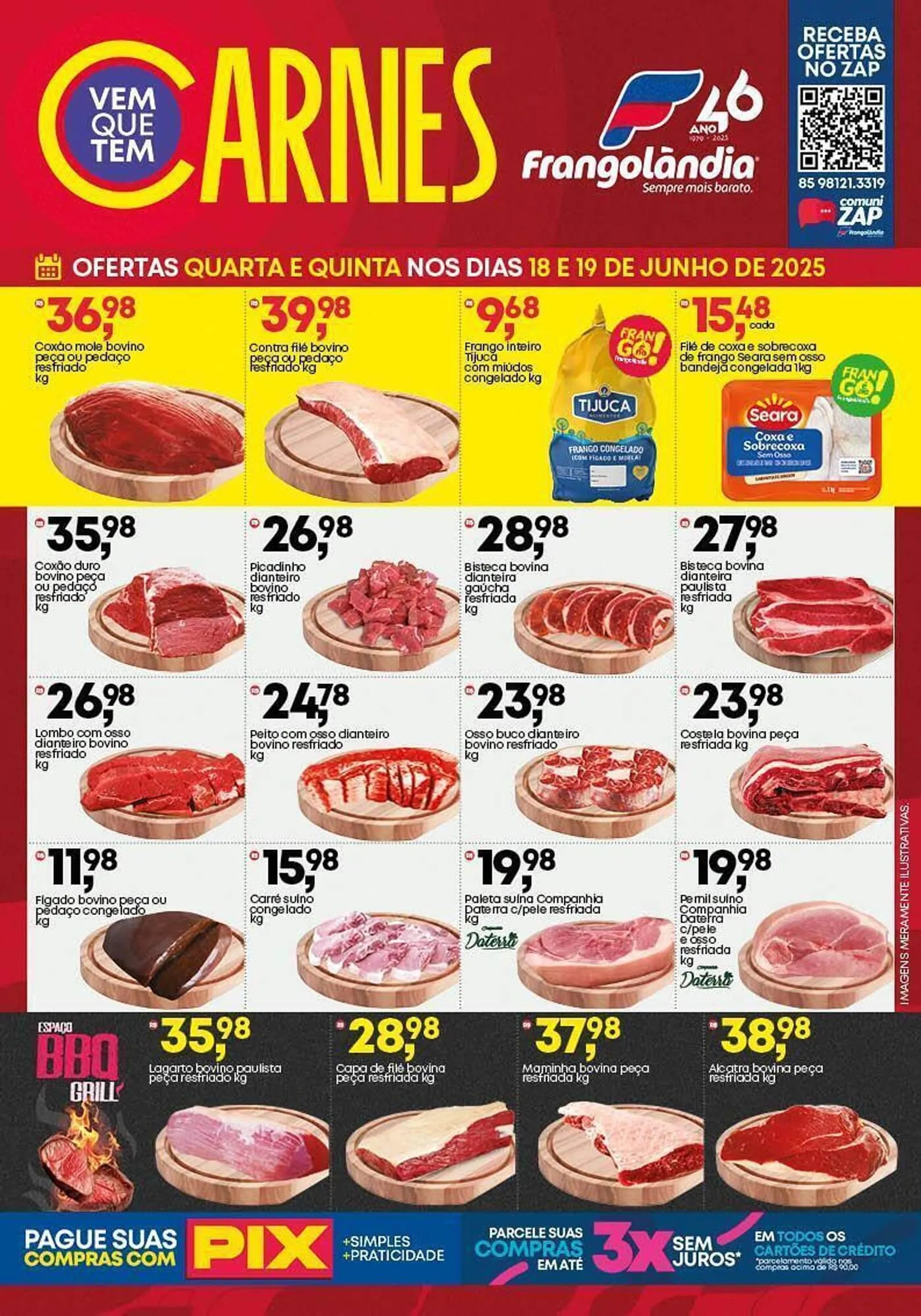 Encarte de Ofertas Frangolândia 17 de junho até 19 de junho 2025 - Pagina 1