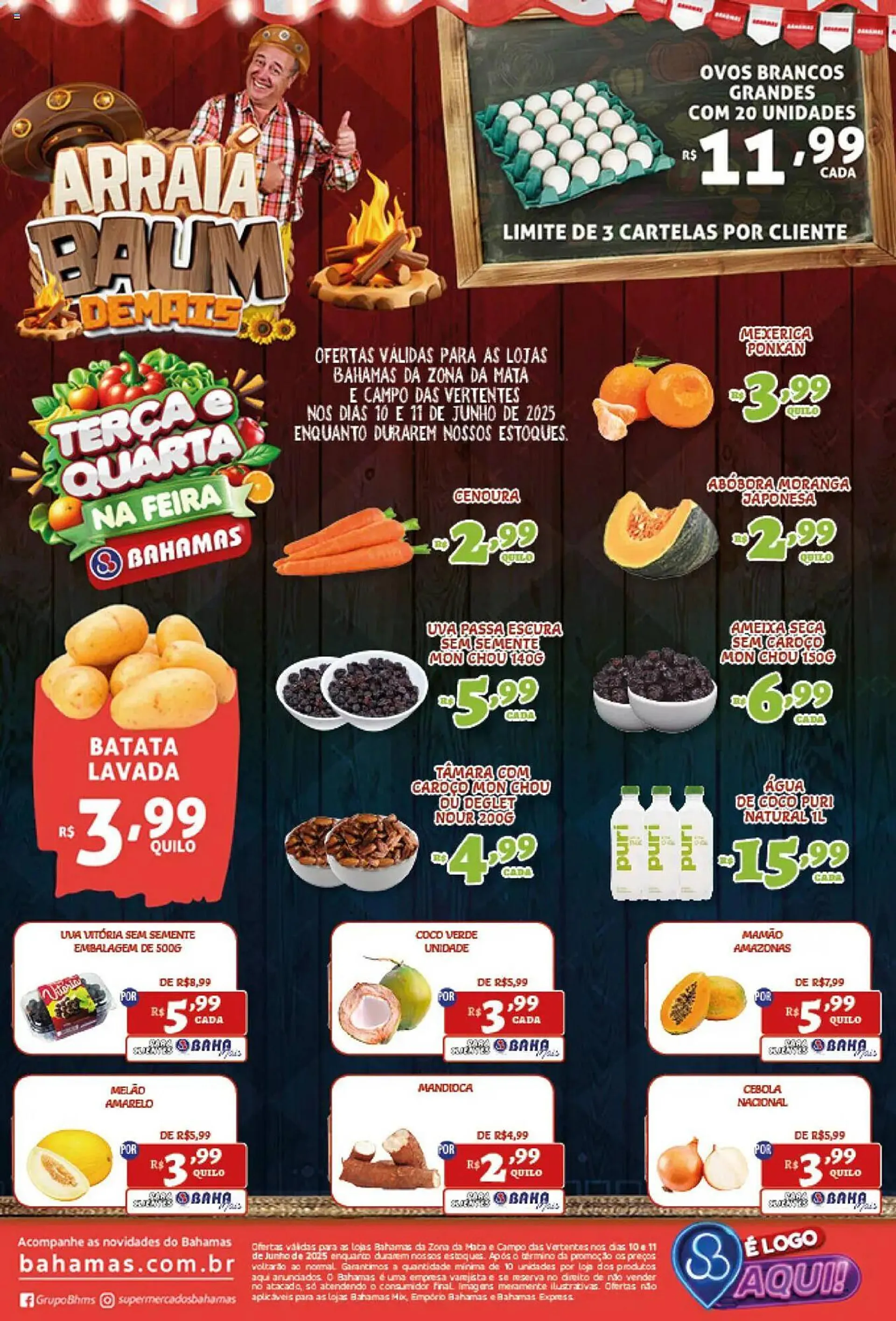 Encarte de Catálogo Bahamas Supermercados 10 de junho até 12 de junho 2025 - Pagina 1