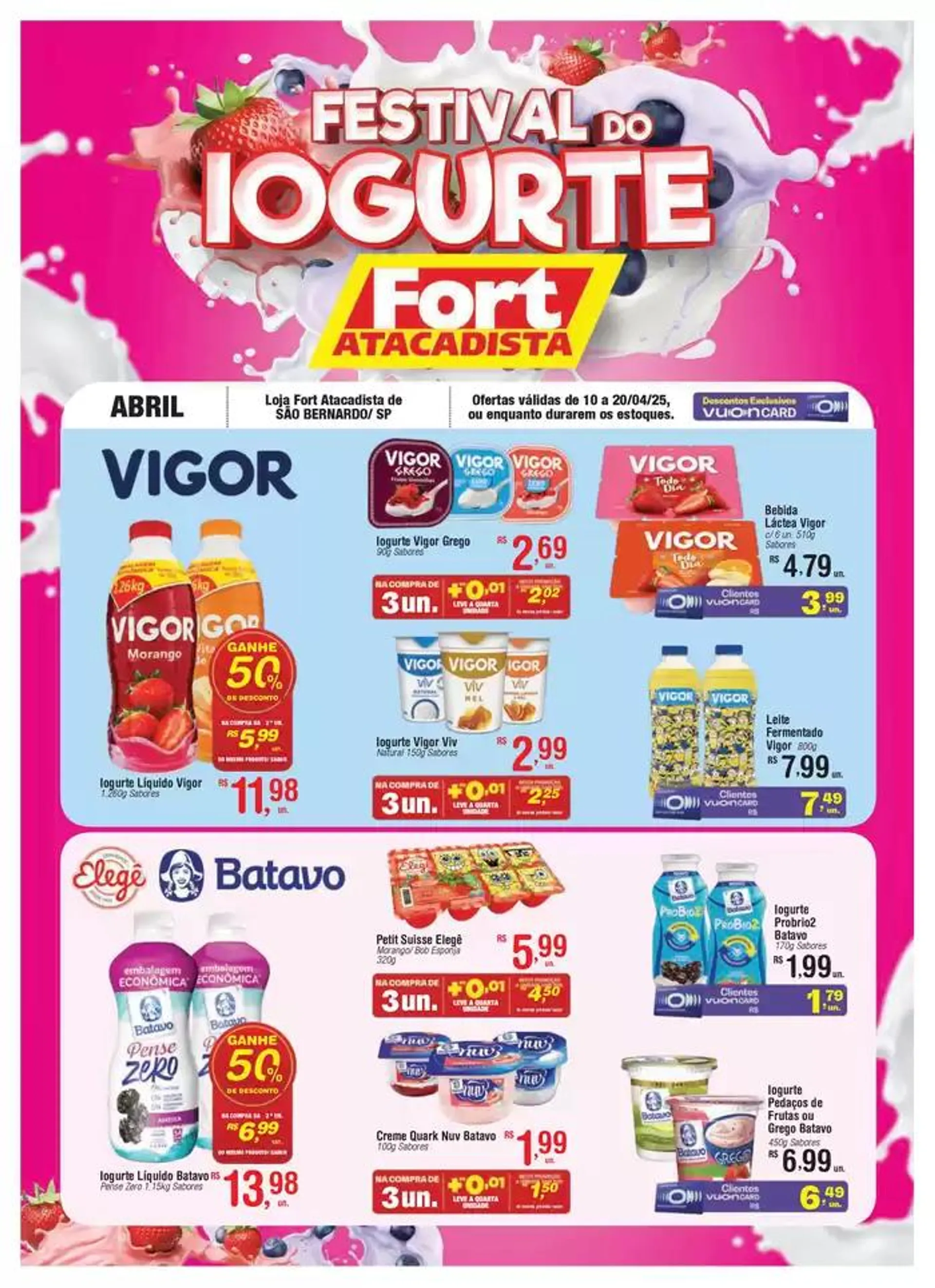 Encarte de SP Lamina Festival de Iogurtes 10 a 20 ABR SAO BERNARDO 10 de abril até 20 de abril 2025 - Pagina 1