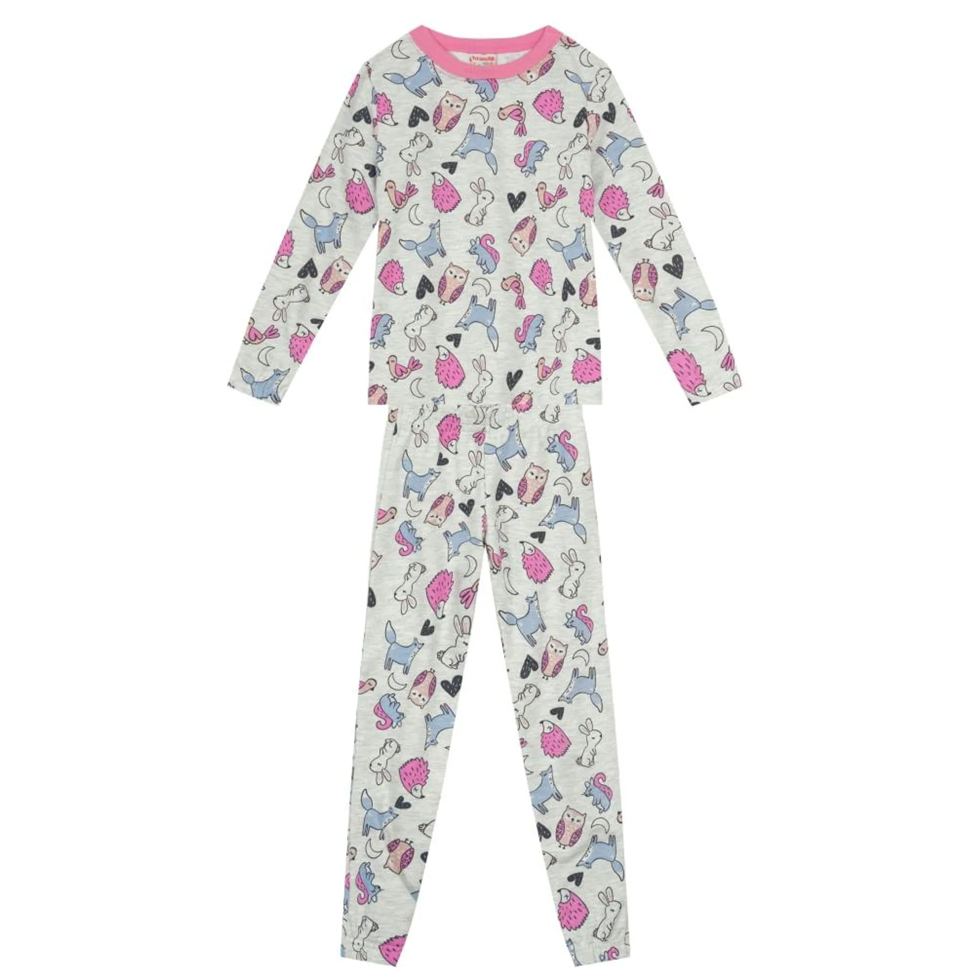 Pijama Infantil Menina Com Blusão E Jogger Brandili