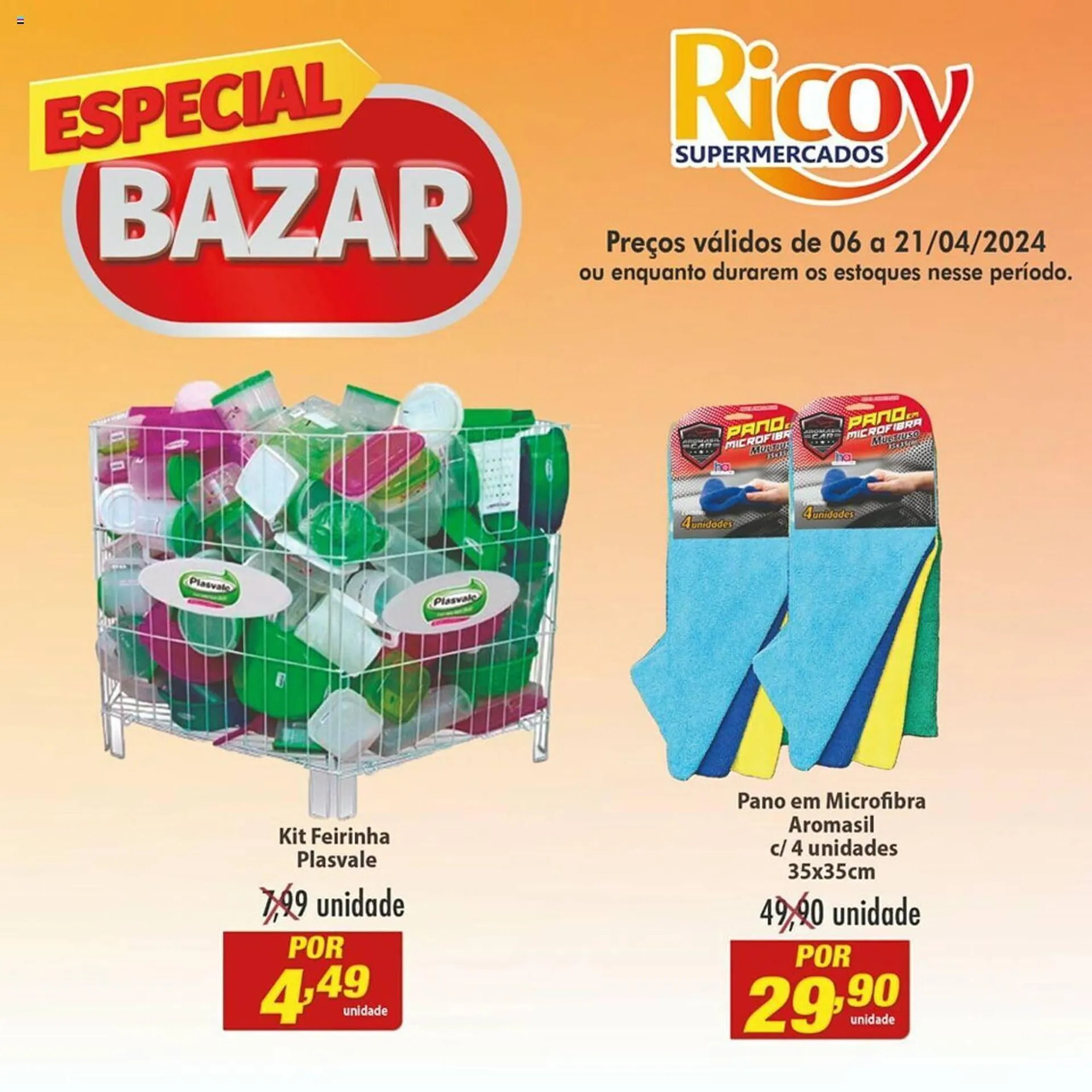 Encarte de Catálogo Ricoy Supermercados 6 de abril até 21 de abril 2024 - Pagina 1