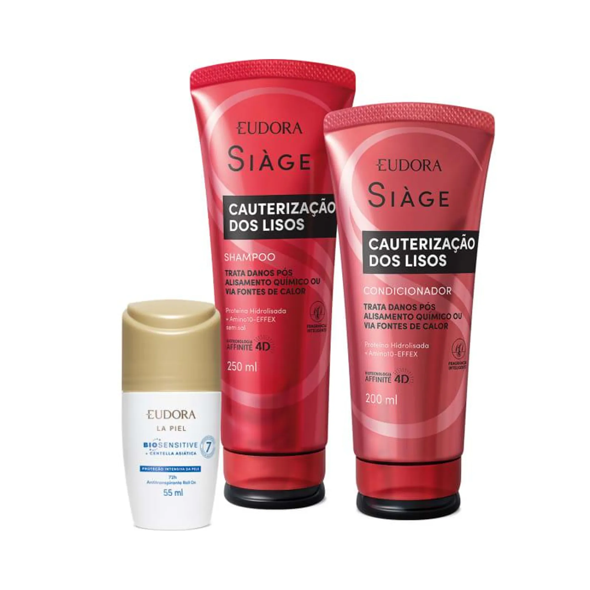 Combo Shampoo Siàge 250ml + Condicionador Siàge 250ml + Antitranspirante La Piel 55ml