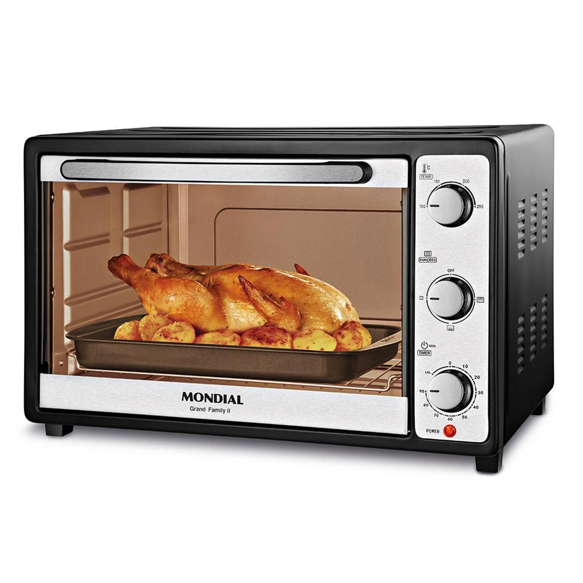 Forno Elétrico 52L Grand Family II Mondial FR52 Preta 127V