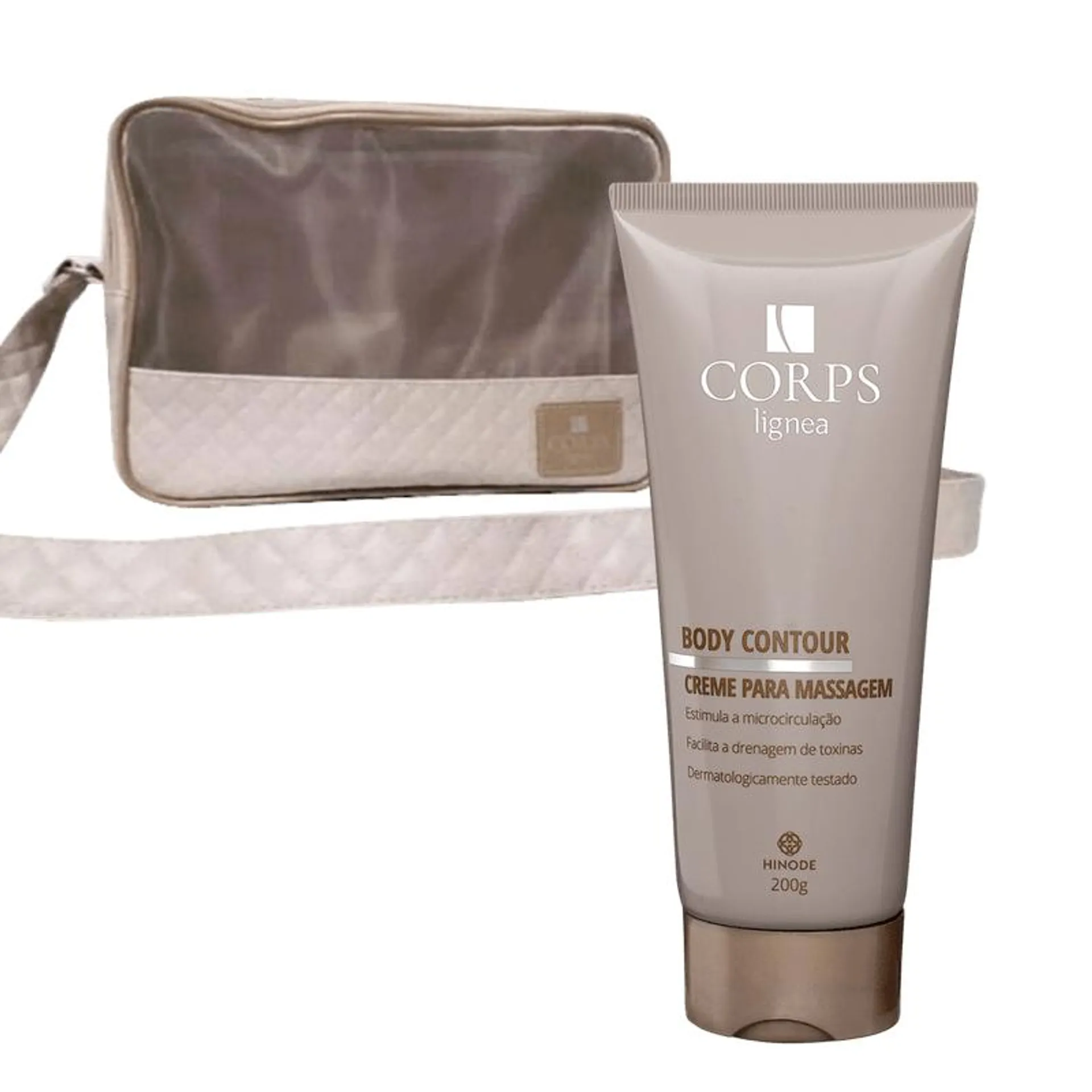 Kit Bolsa + Creme Para Massagem Body Contour Corps Lígnea 200g