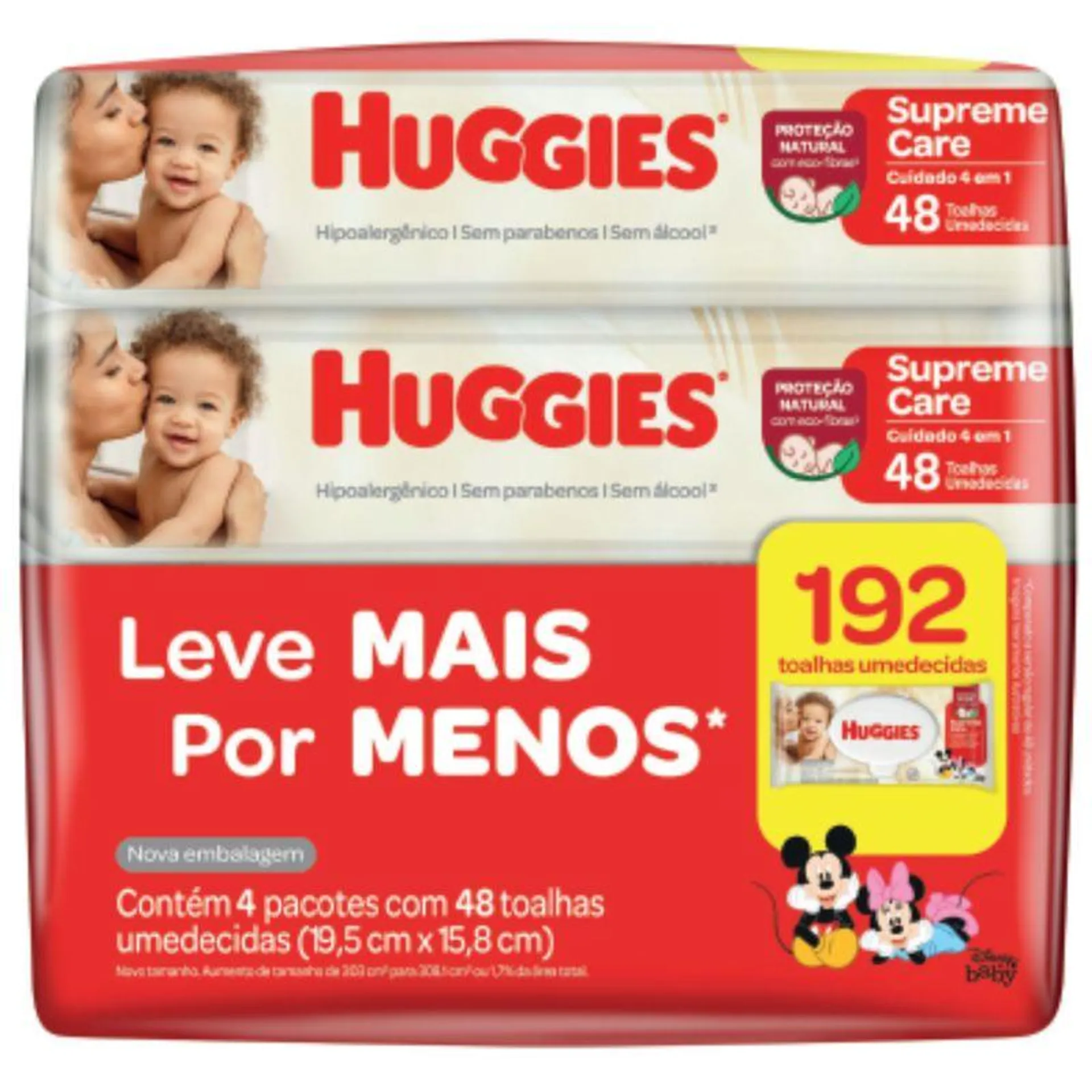 Lenços Umedecidos Huggies Supreme Care Leve Mais Por Menos Com 192 Unidades