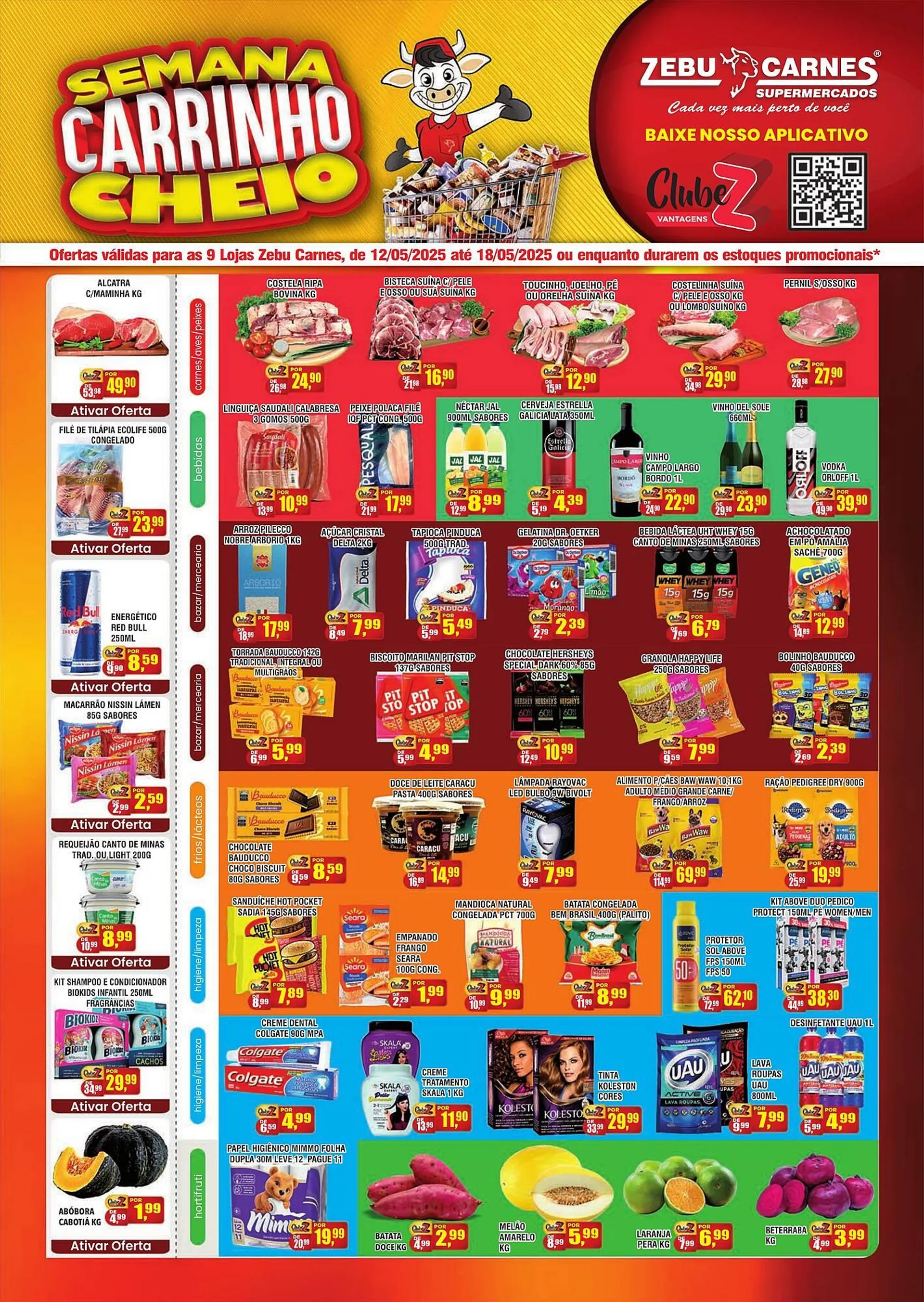 Encarte de Catálogo Zebu Carnes Supermercados 12 de maio até 18 de maio 2025 - Pagina 1