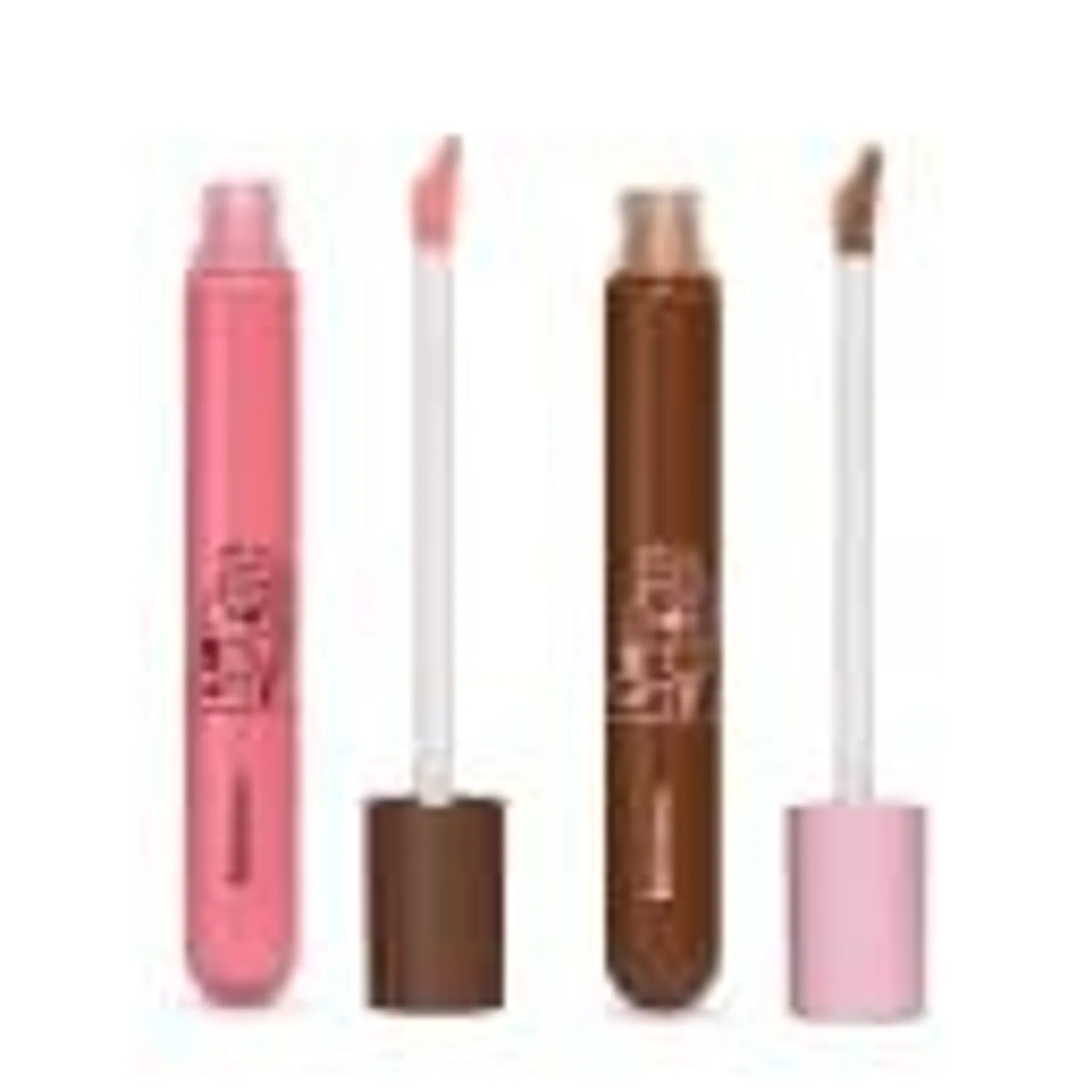 Combo Deleite Chocolatudo: Gloss Labial Rosa 5,5ml + Gloss Labial Marrom 5,5ml