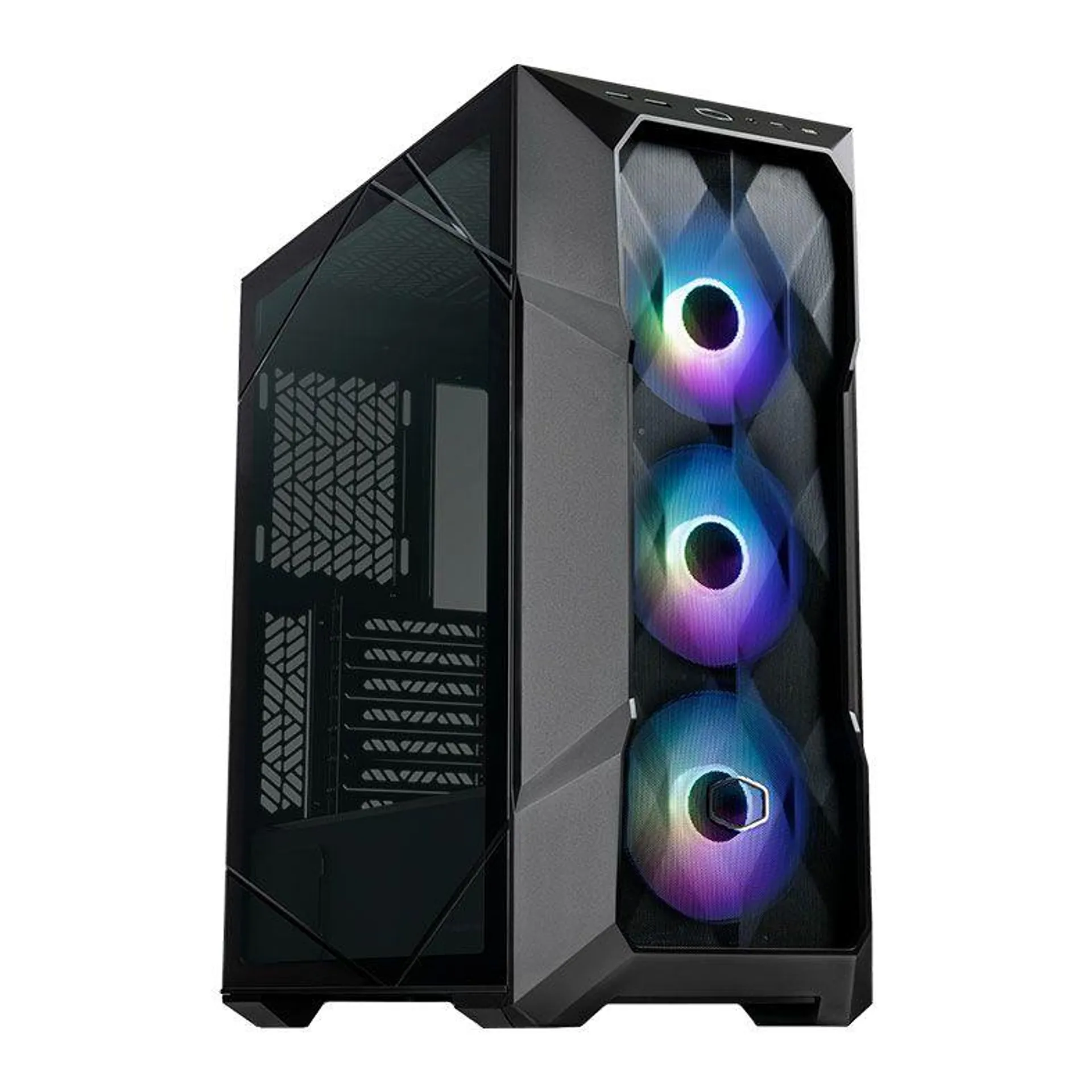 Gabinete Cooler Master Masterbox TD500 Mesh V2, ARGB, Lateral de Vidro, Com 3 Fans, Preto, TD500V2-KGNN-S00