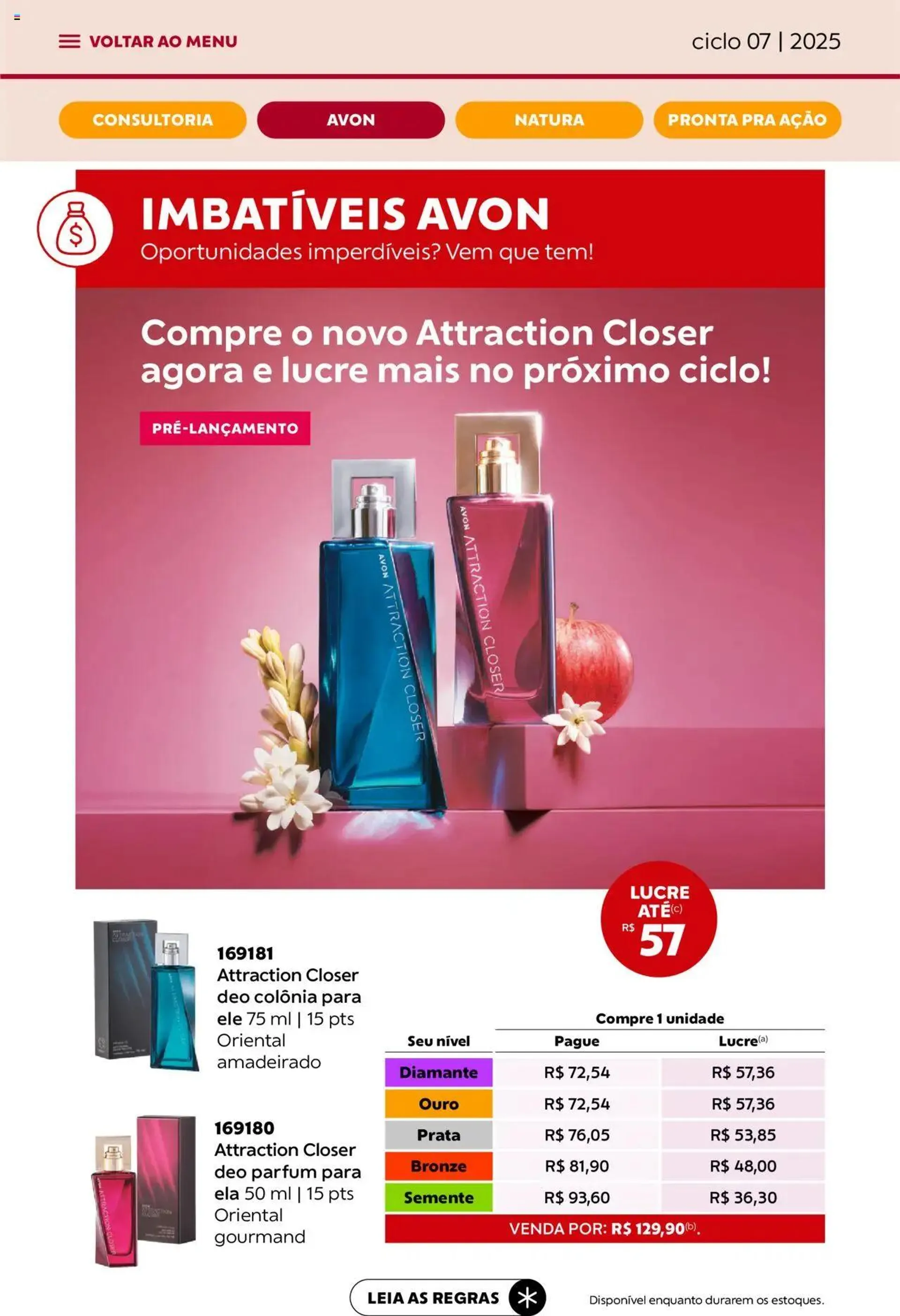 Encarte de Avon - Campanha 07: Minha Consultoria 3 de abril até 1 de maio 2025 - Pagina 21