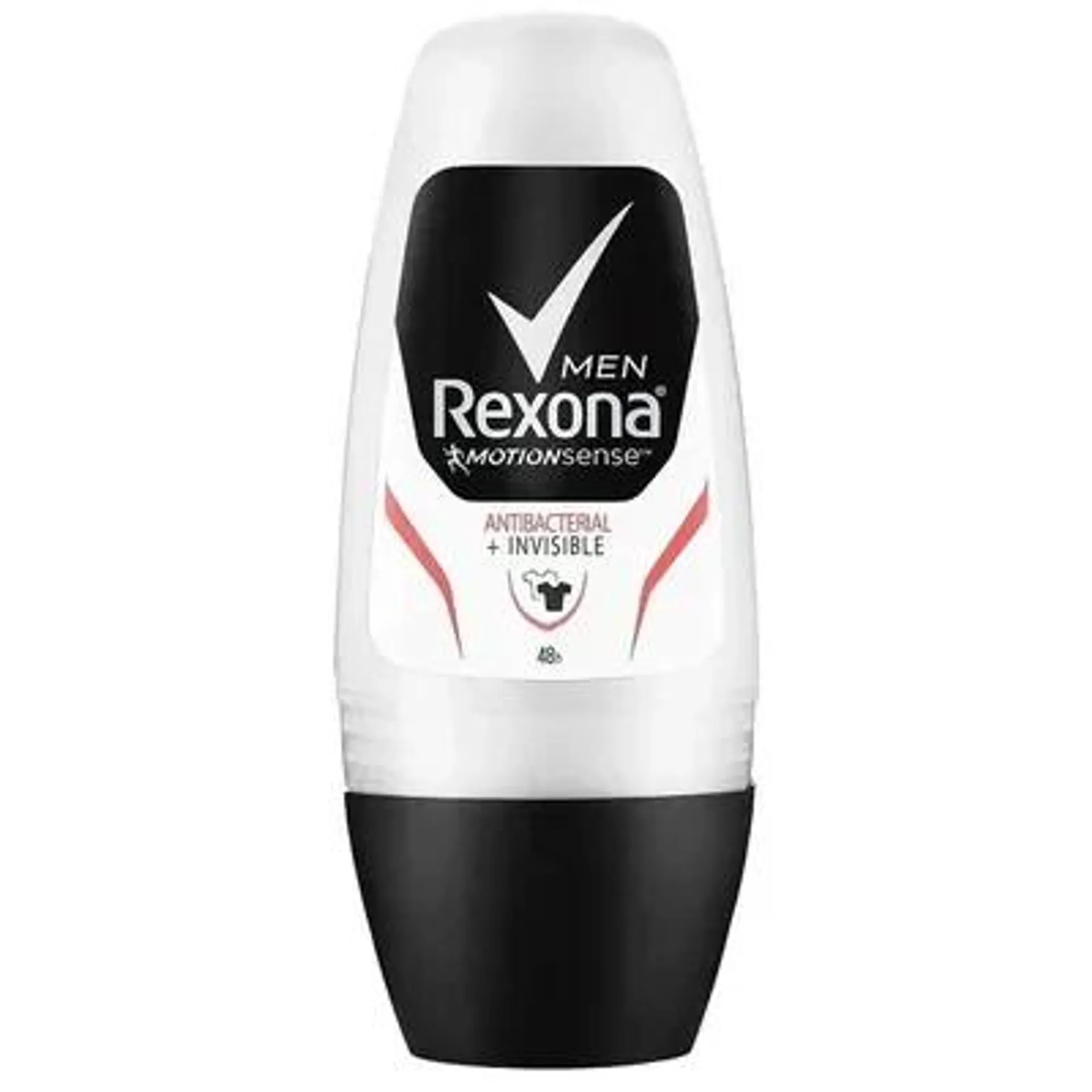 Desodorante Roll-On Rexona Men Antibacterial Invisible 50ml