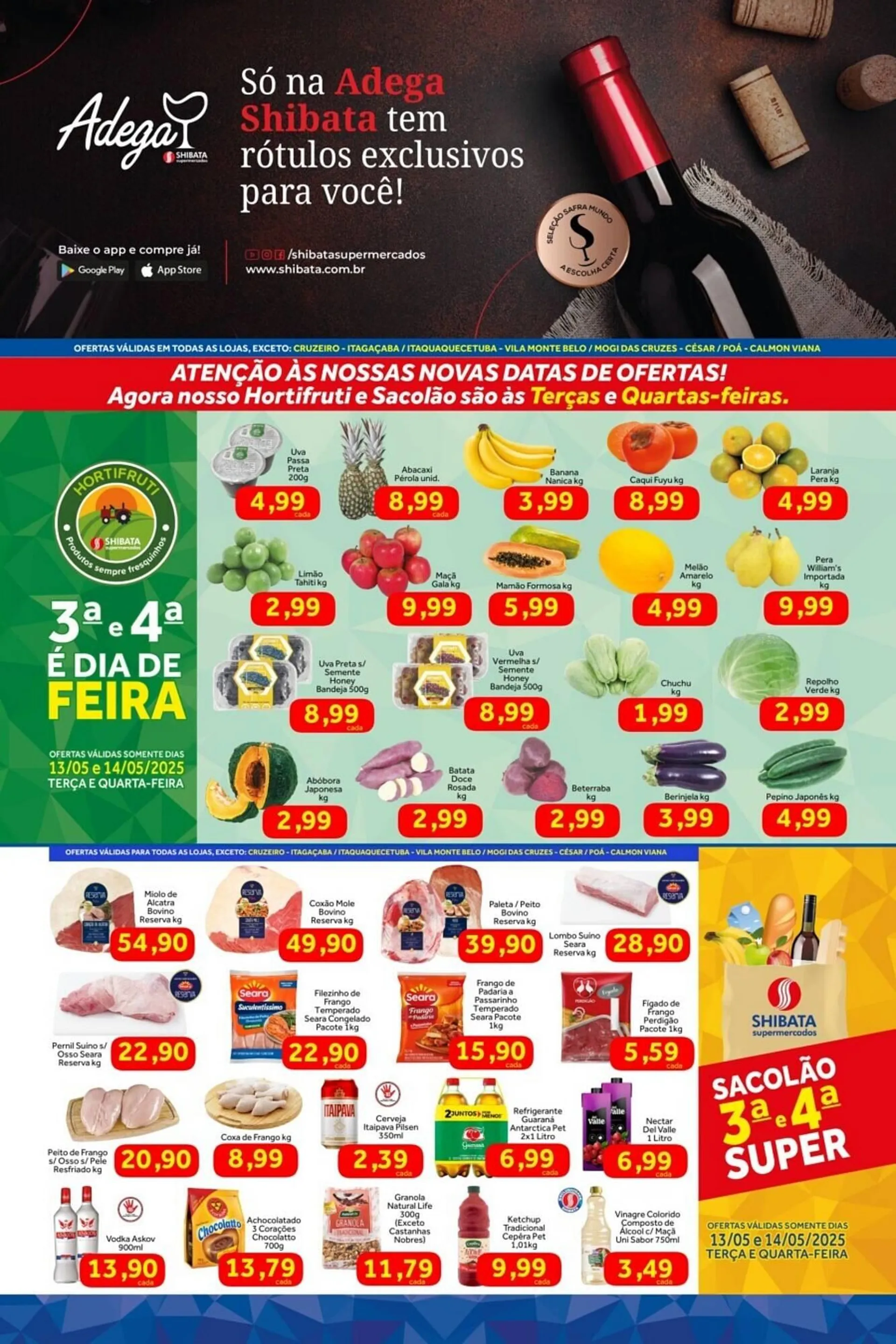 Encarte de Catálogo Shibata Supermercados 13 de maio até 19 de maio 2025 - Pagina 1