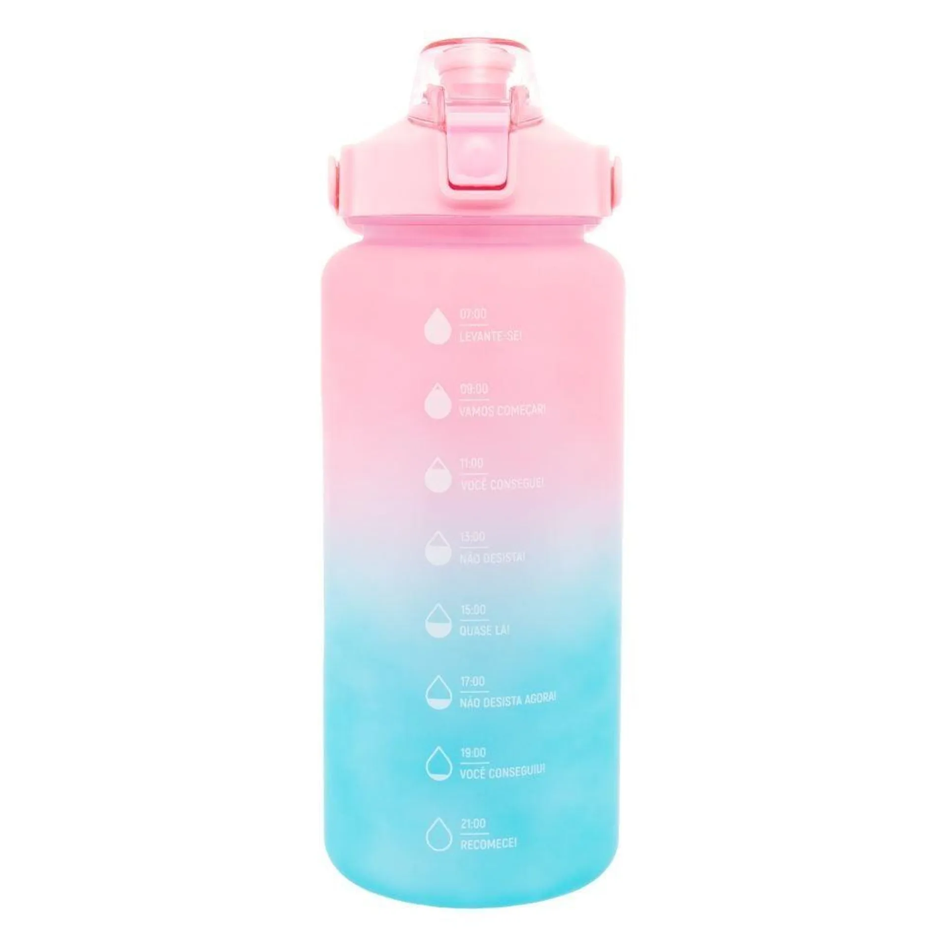 Garrafa Squeeze Com Marcadores Lyor 2 Litros - DEGRADE ROSA/AZUL
