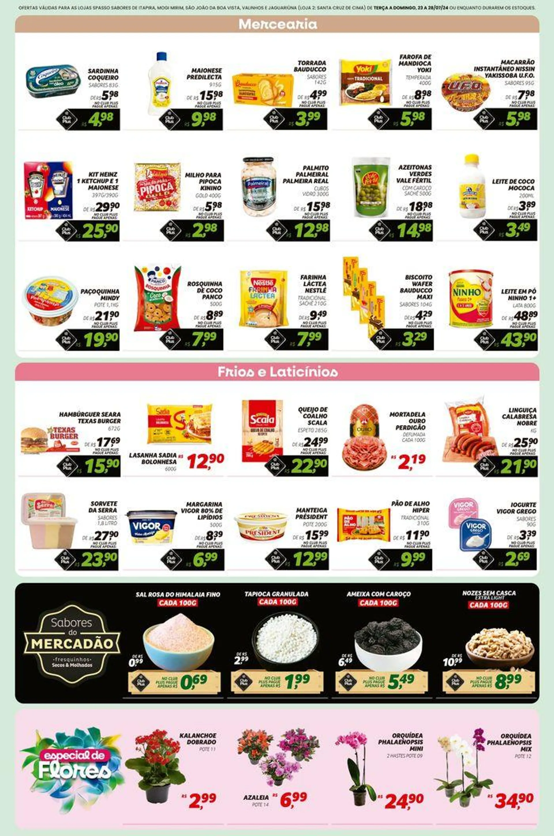 Encarte de OFERTAS DE TERÇA A DOMINGO Sabores 23 de julho até 28 de julho 2024 - Pagina 2