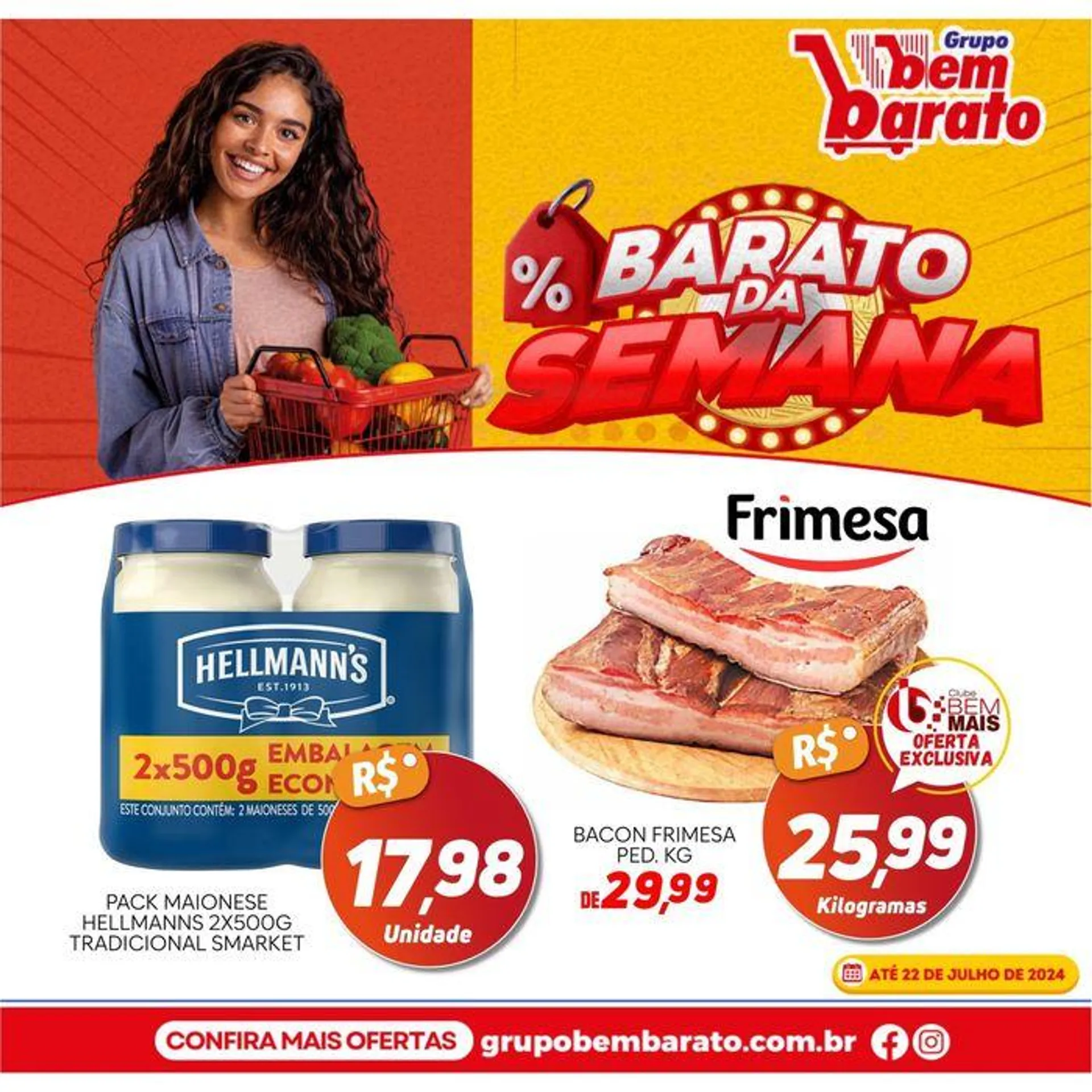 Encarte de Ofertas Supermercado Bem Barato. 19 de julho até 22 de julho 2024 - Pagina 4