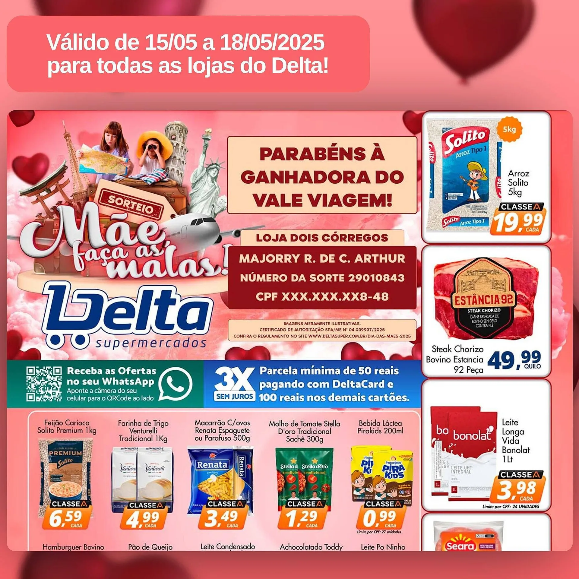 Encarte de Catálogo Delta Supermercados 15 de maio até 18 de maio 2025 - Pagina 1