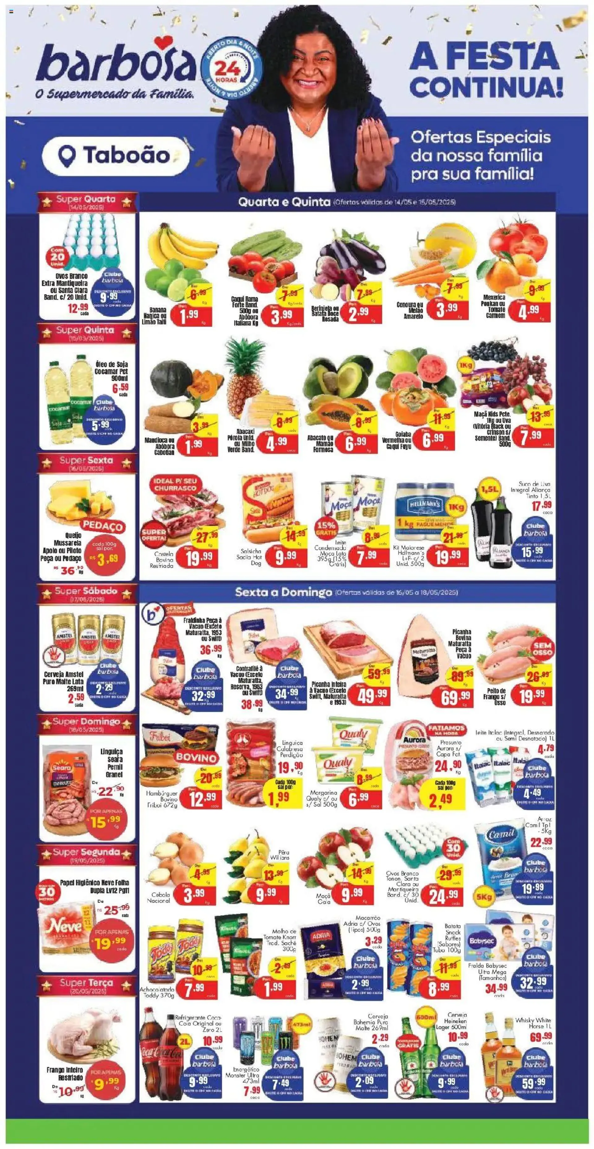 Encarte de Barbosa Supermercados - Ofertas Loja Taboão 14 de maio até 20 de maio 2025 - Pagina 1