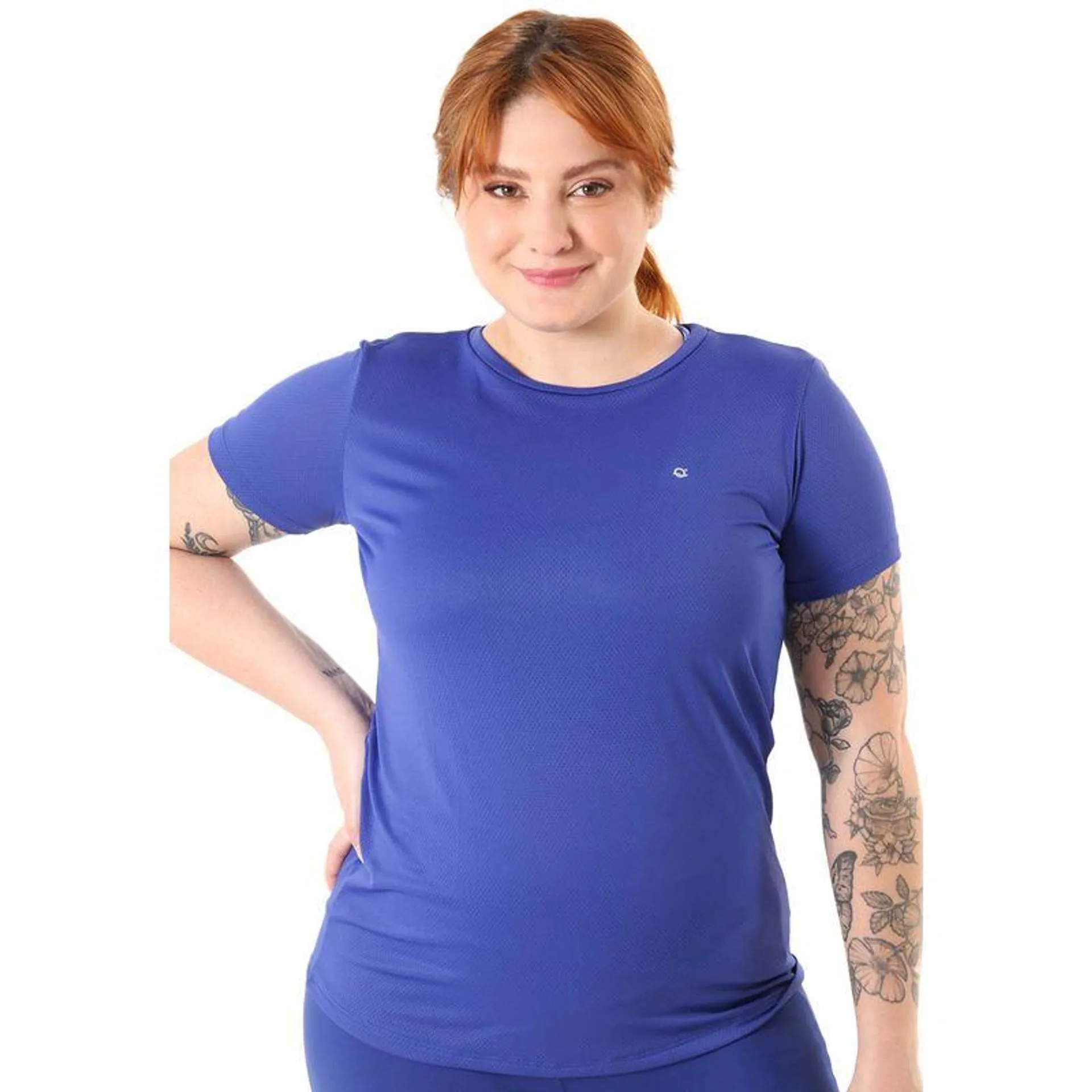 Camiseta Feminina Manga Curta Sting Azul Royal