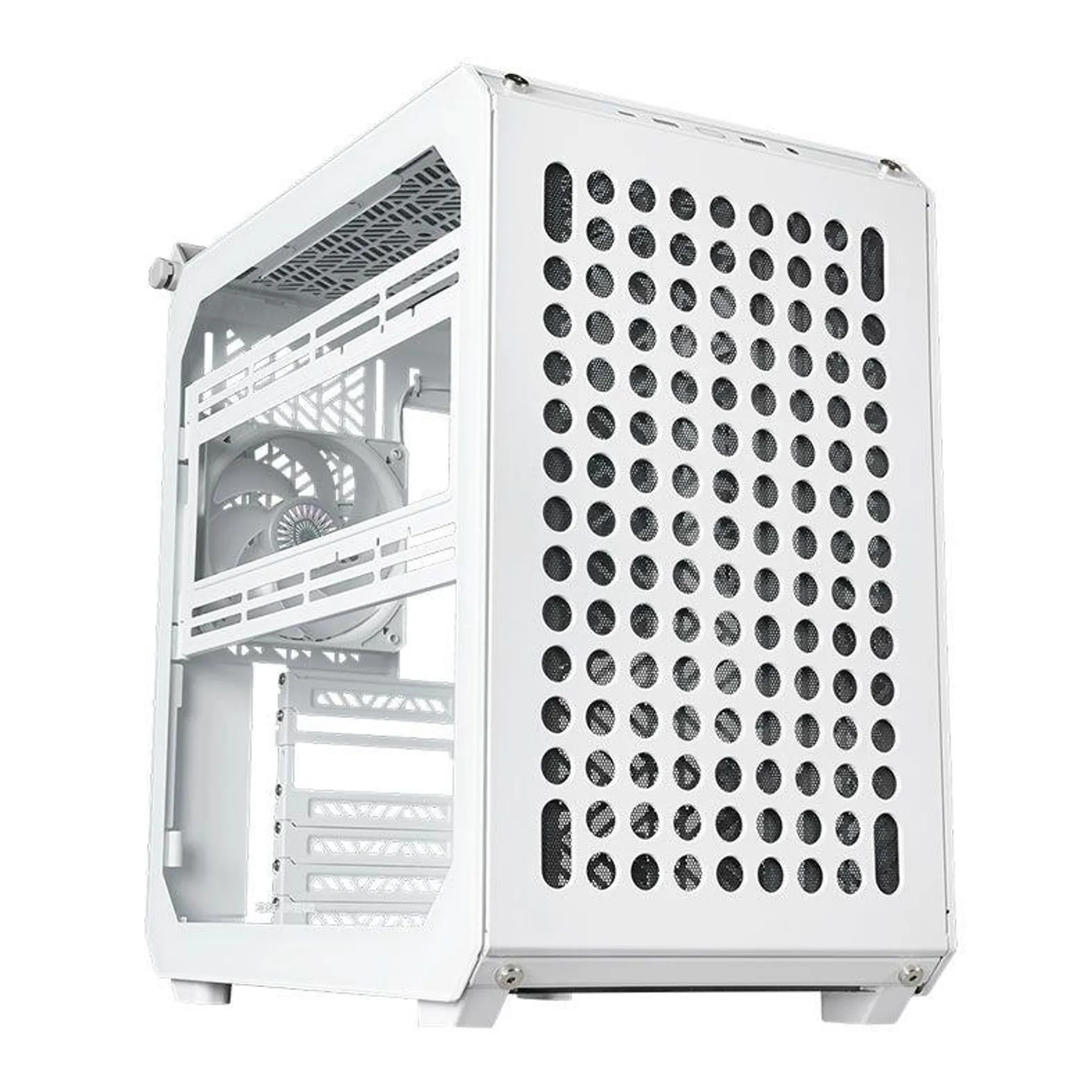 Gabinete Gamer Cooler Master QUBE 500 Flatpack, Modular, Mid-Tower, Lateral de Vidro, Com 1 Fan, Branco, Q500-WGNN-S00