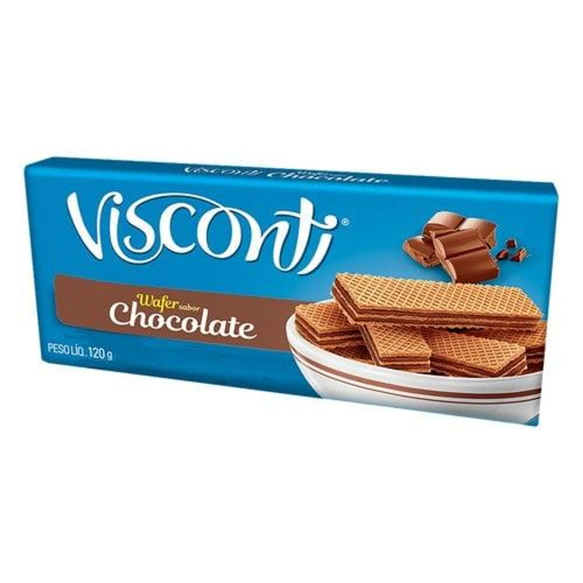 Biscoito Wafer Recheio Chocolate Visconti Pacote 120g