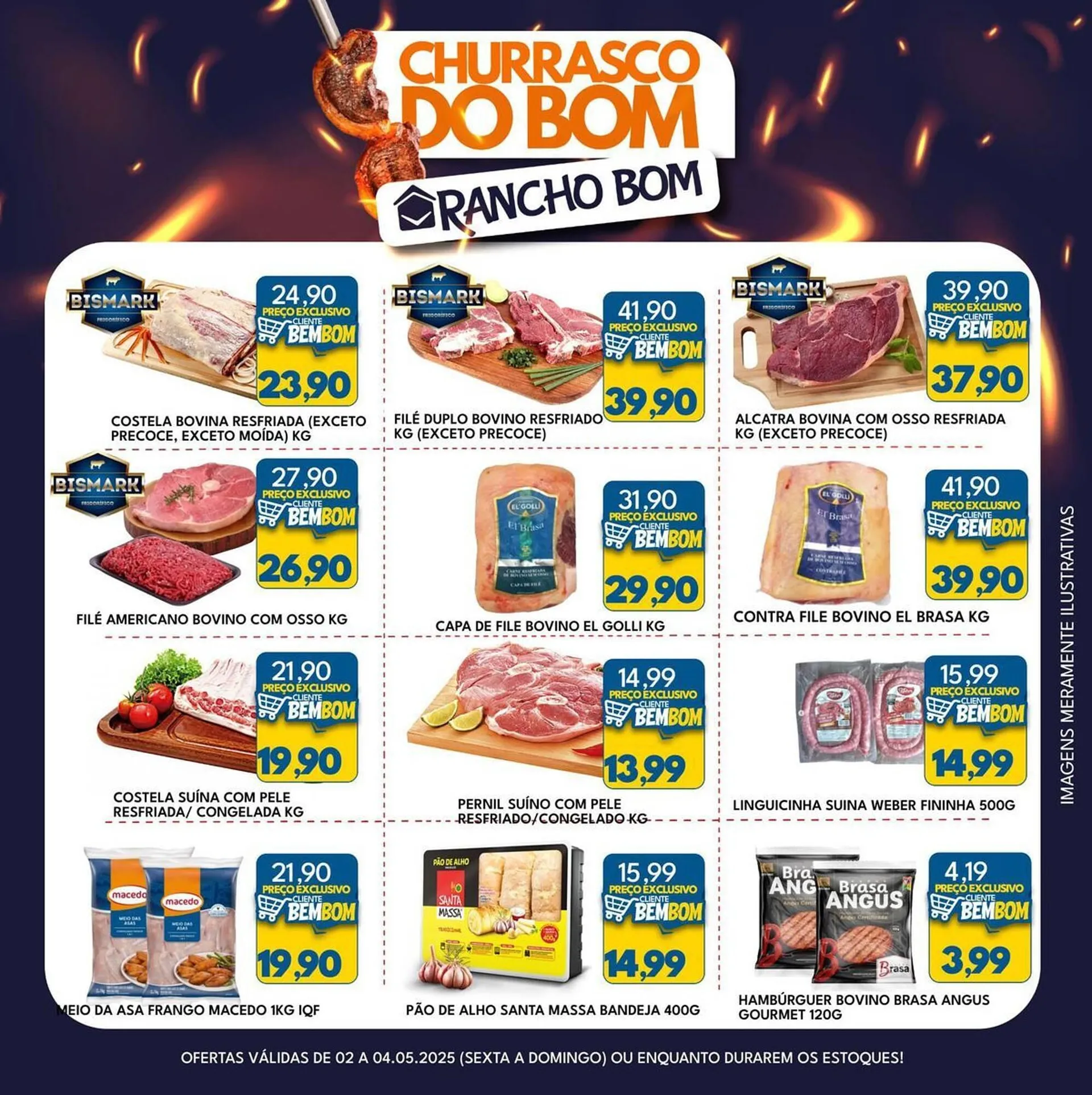 Encarte de Catálogo Rancho Bom Supermercados 2 de maio até 4 de maio 2025 - Pagina 1