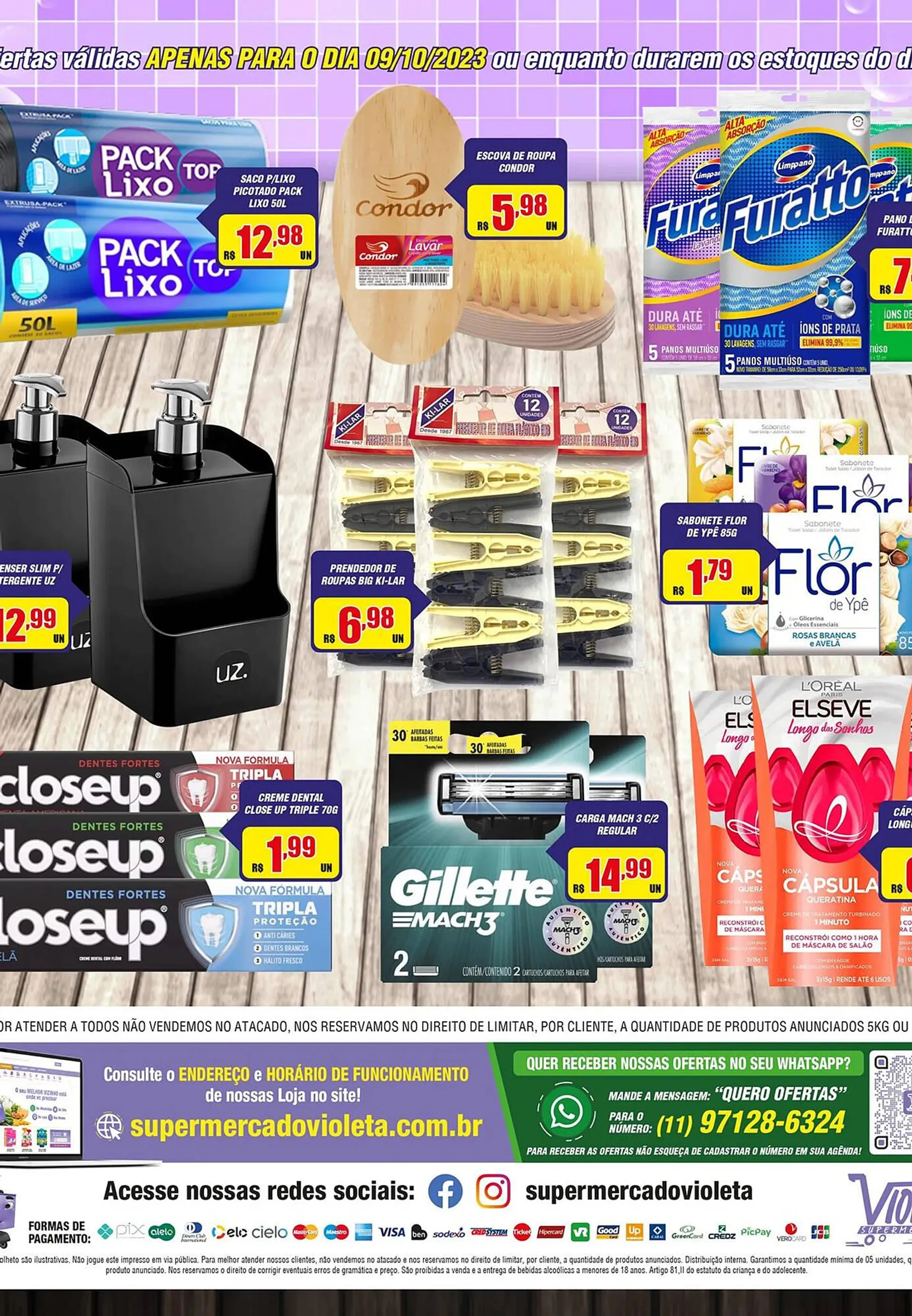 Encarte de Catálogo Violeta Supermercados 8 de outubro até 15 de outubro 2023 - Pagina 2