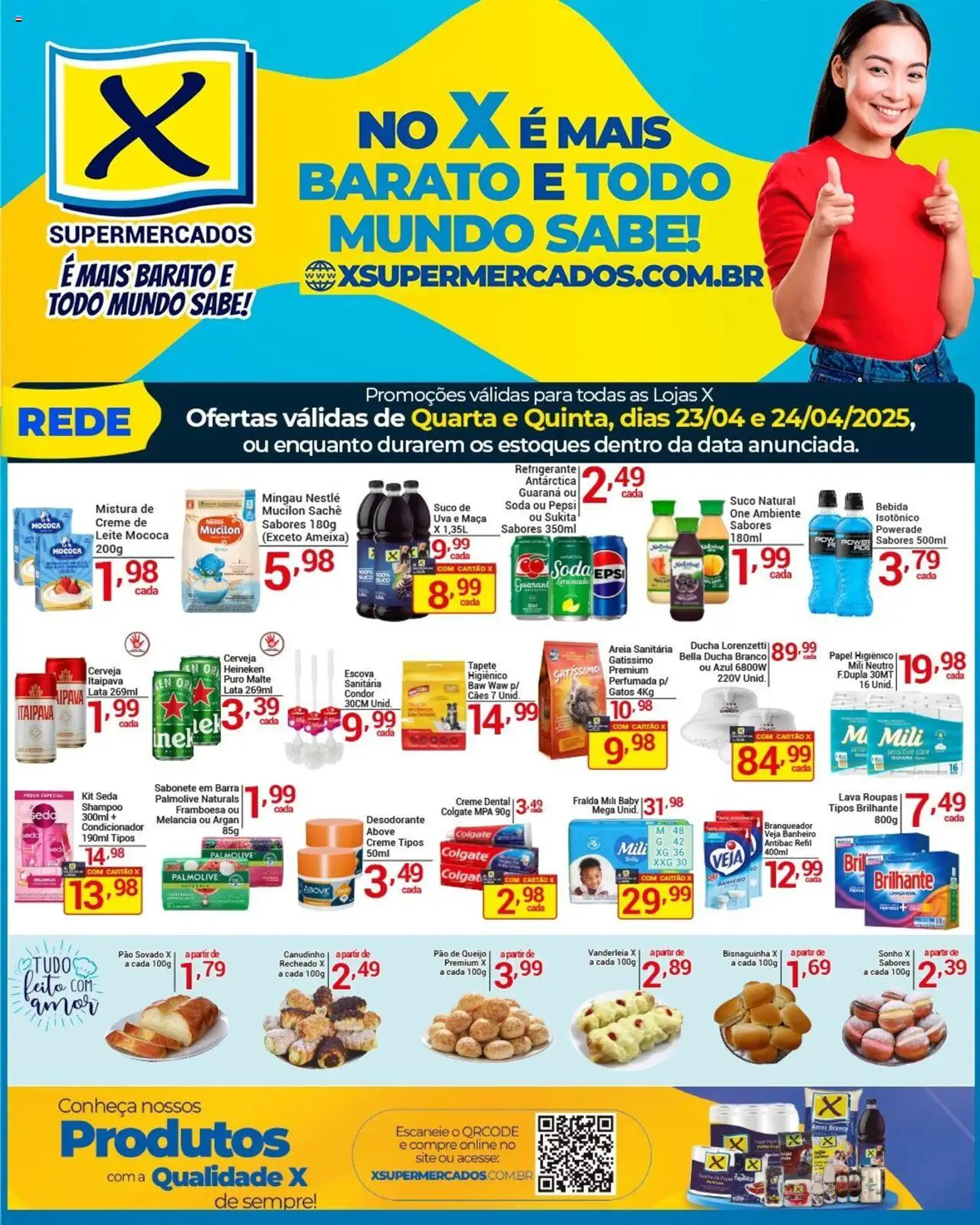 Encarte de X Supermercados - Ofertas da semana 23 de abril até 24 de abril 2025 - Pagina 2