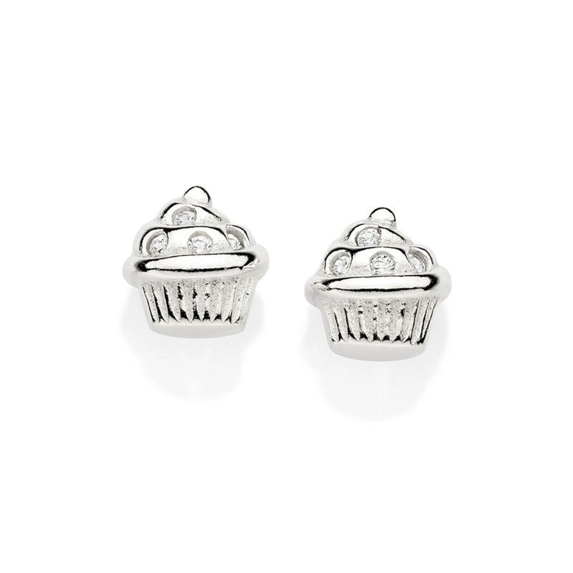 BRINCO CUPCAKE DE PRATA 925 COM ZIRCÔNIAS - TAM.ÚNICO 8201610006