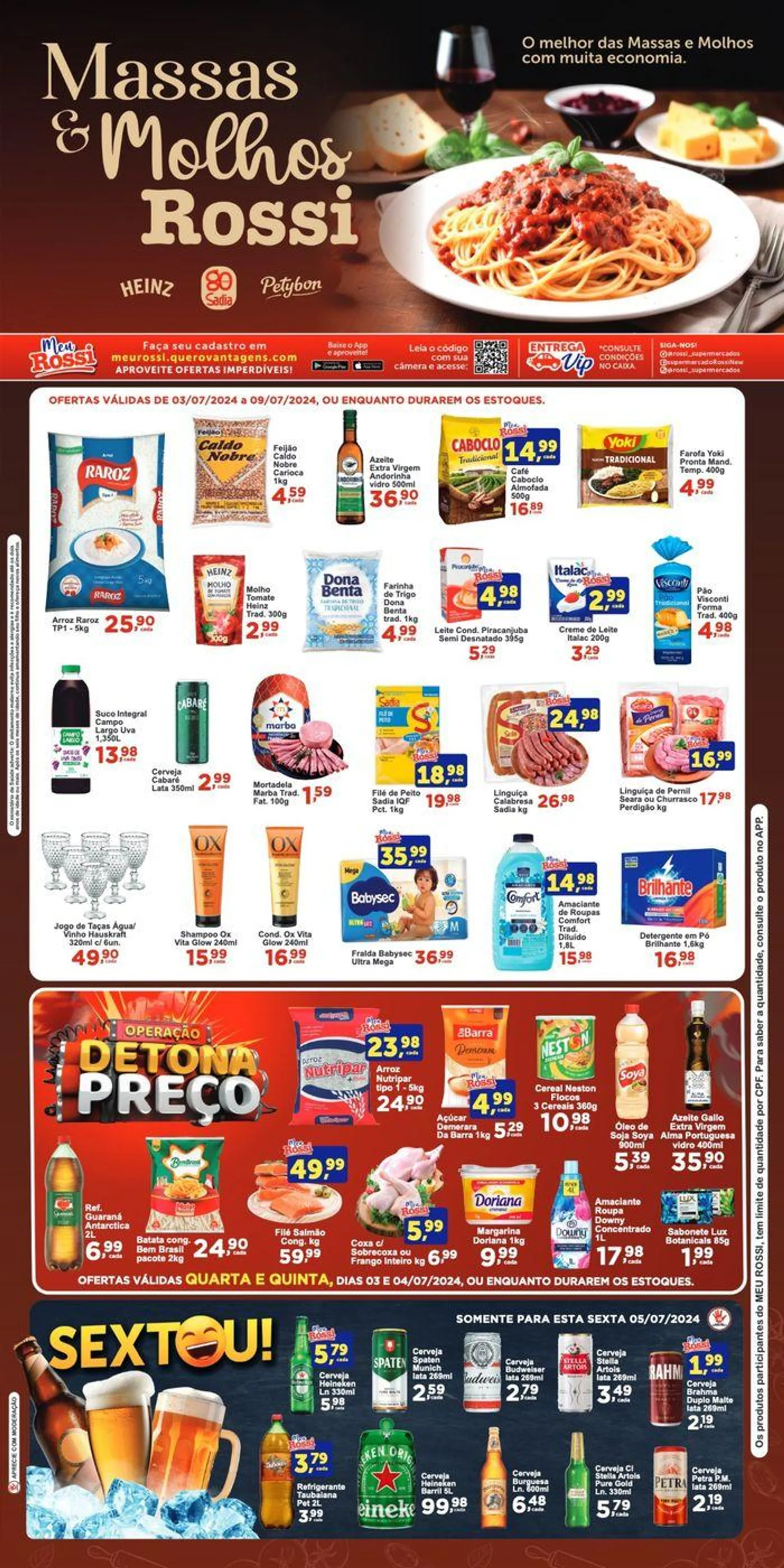 Encarte de Oferta Rossi Supermercados 3 de julho até 9 de julho 2024 - Pagina 1