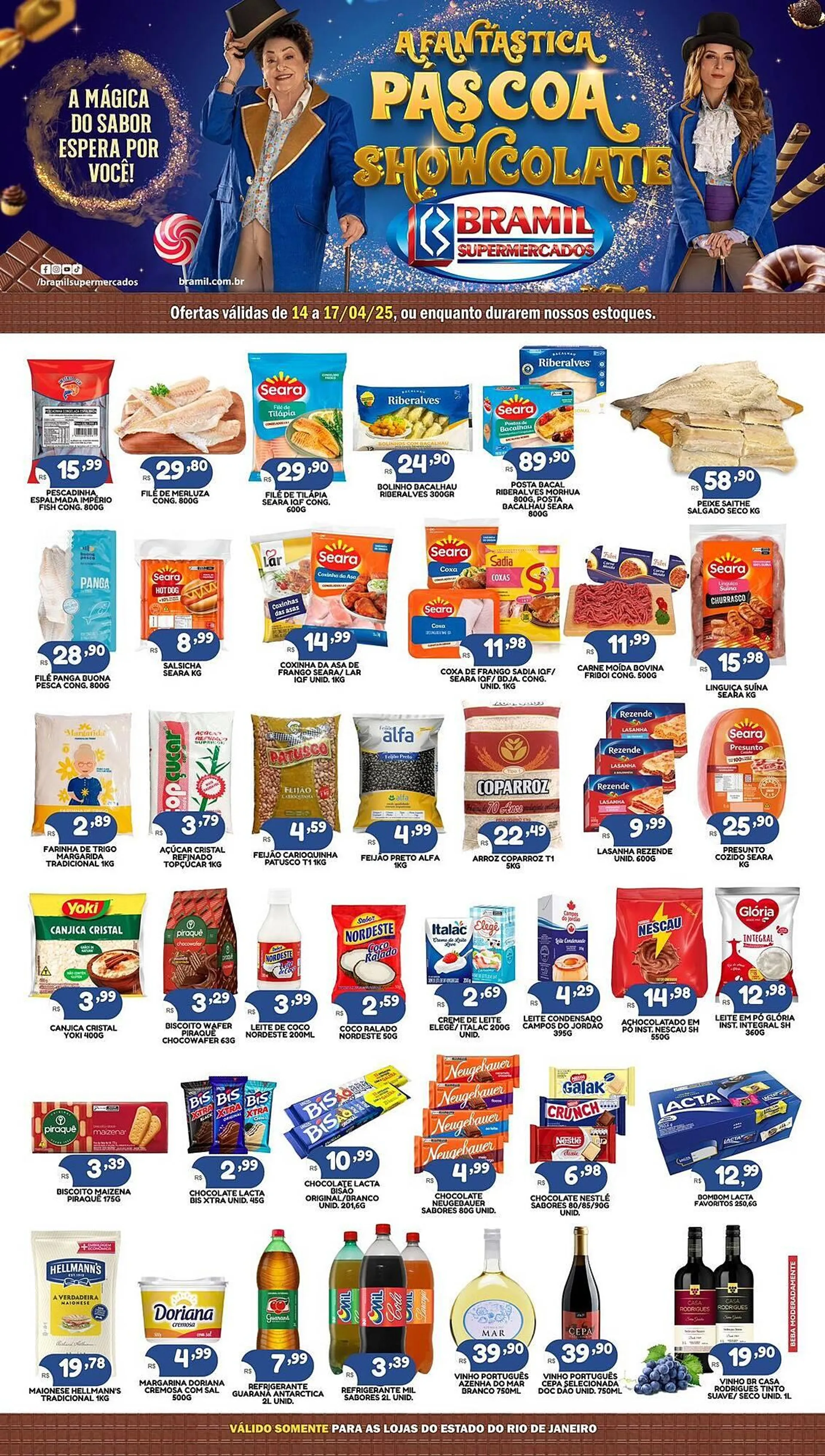 Encarte de Catálogo Bramil Supermercados 14 de abril até 17 de abril 2025 - Pagina 1