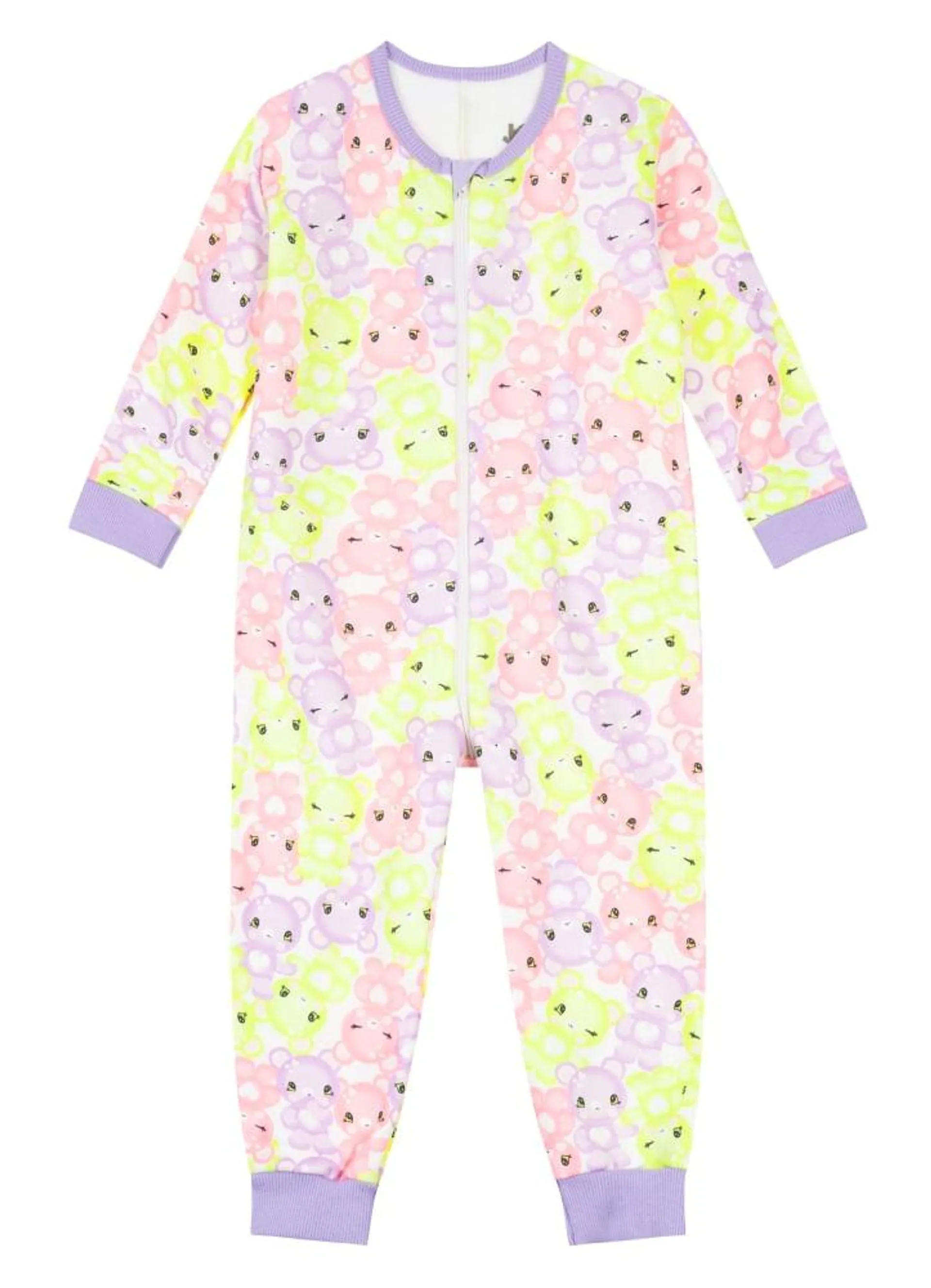 Pijama Macacão De Moletom Infantil Menina Brandili