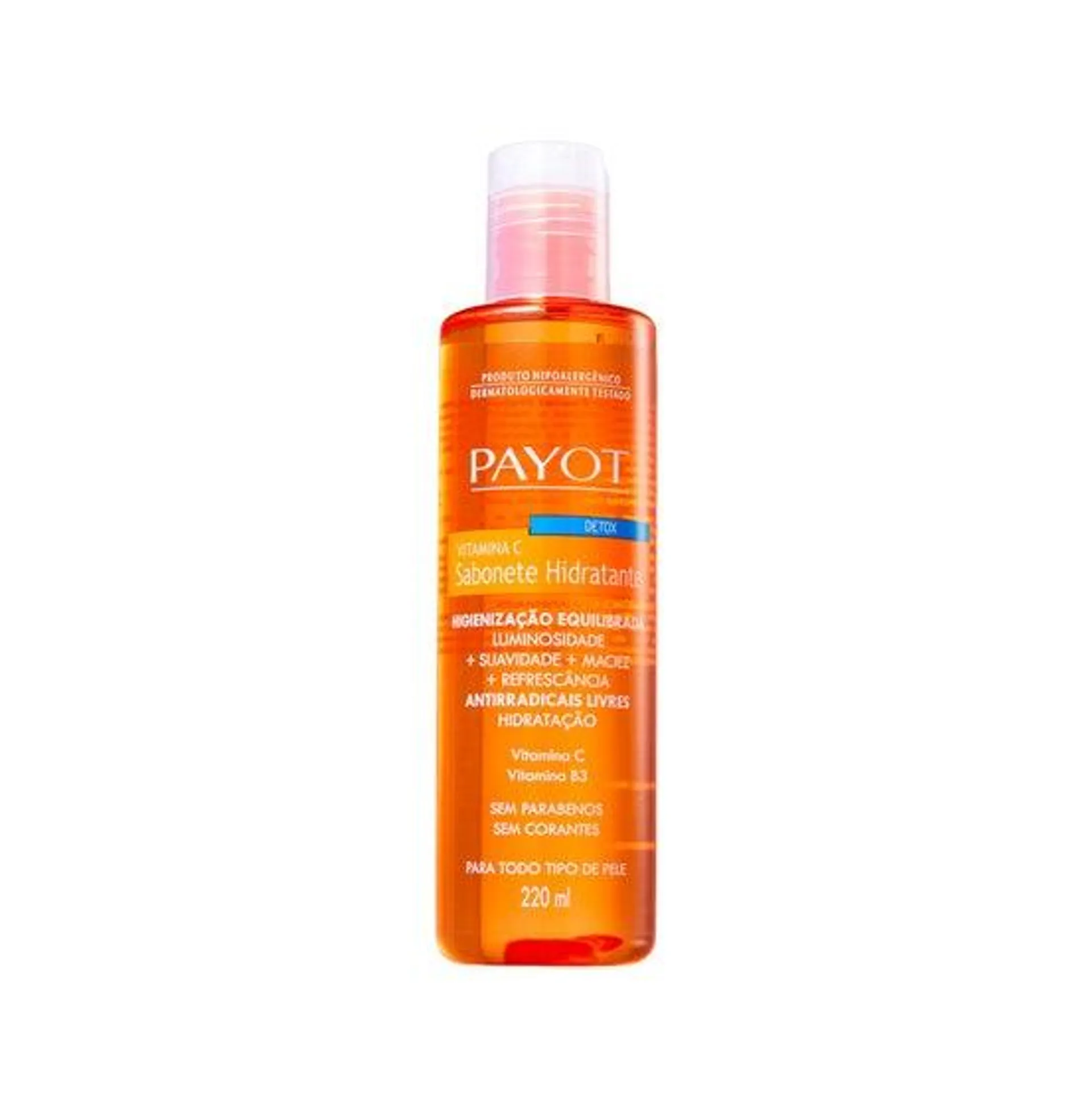 Sabonete Líquido Facial Payot Detox Vitamina C 220ml