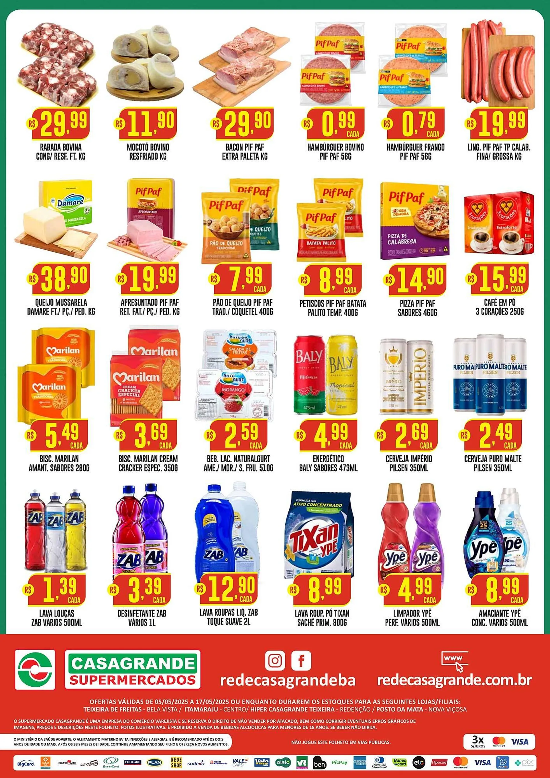 Encarte de Catálogo Casagrande Supermercados 12 de maio até 17 de maio 2025 - Pagina 2