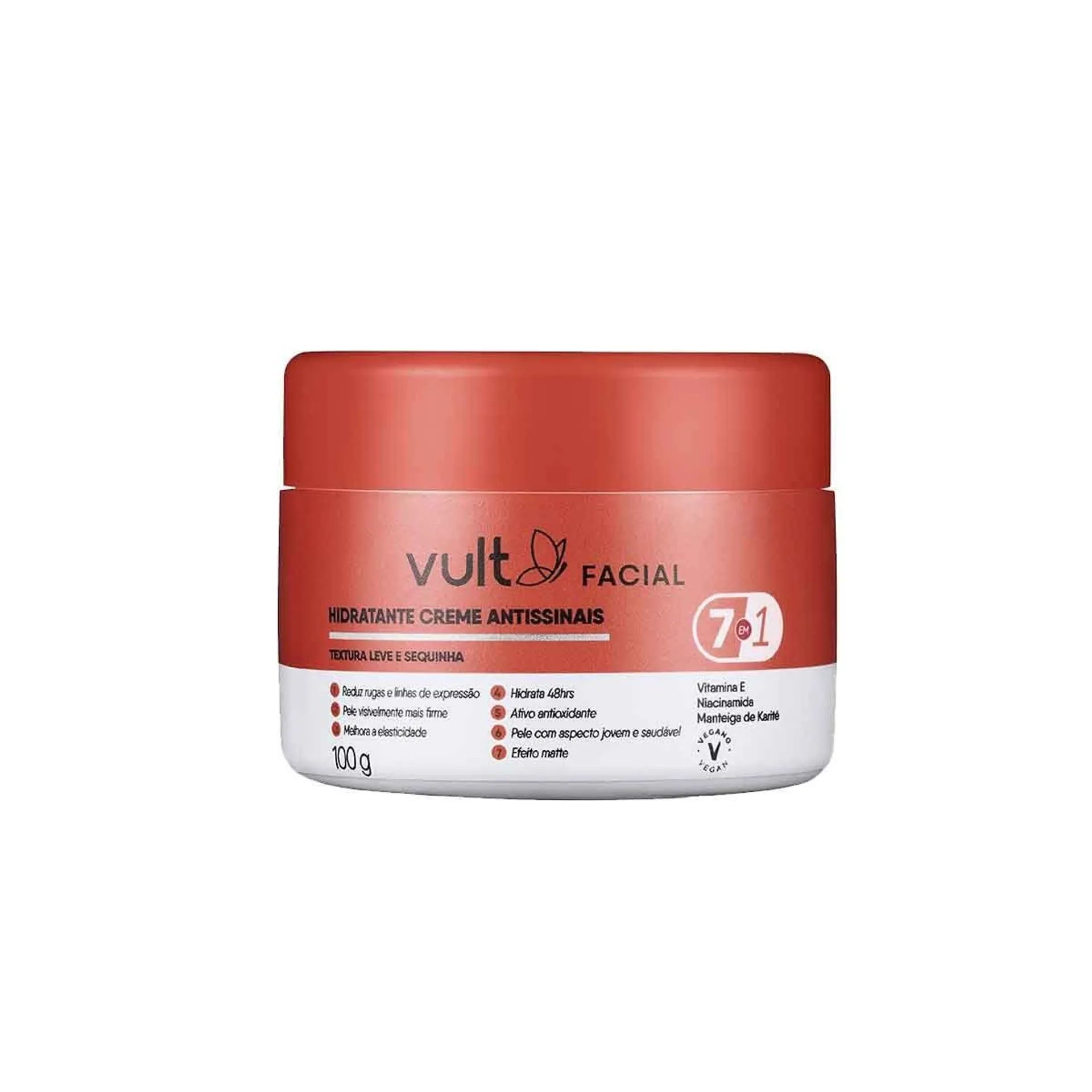 Creme Facial Hidratante Vult Antissinais 100g