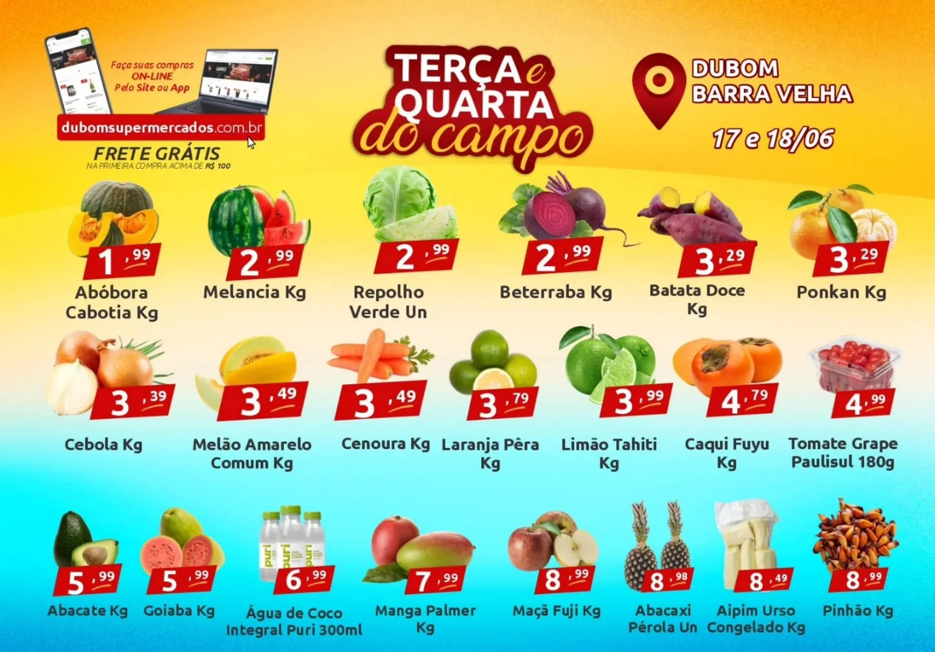 Encarte de Catálogo Dubom Supermercados 17 de junho até 18 de junho 2025 - Pagina 1